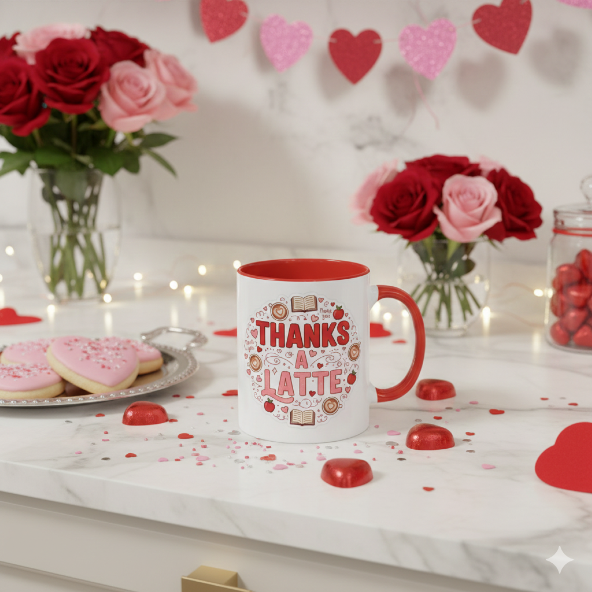 Thanks A Latte Coffee Mug – Cute Teacher Appreciation Gift