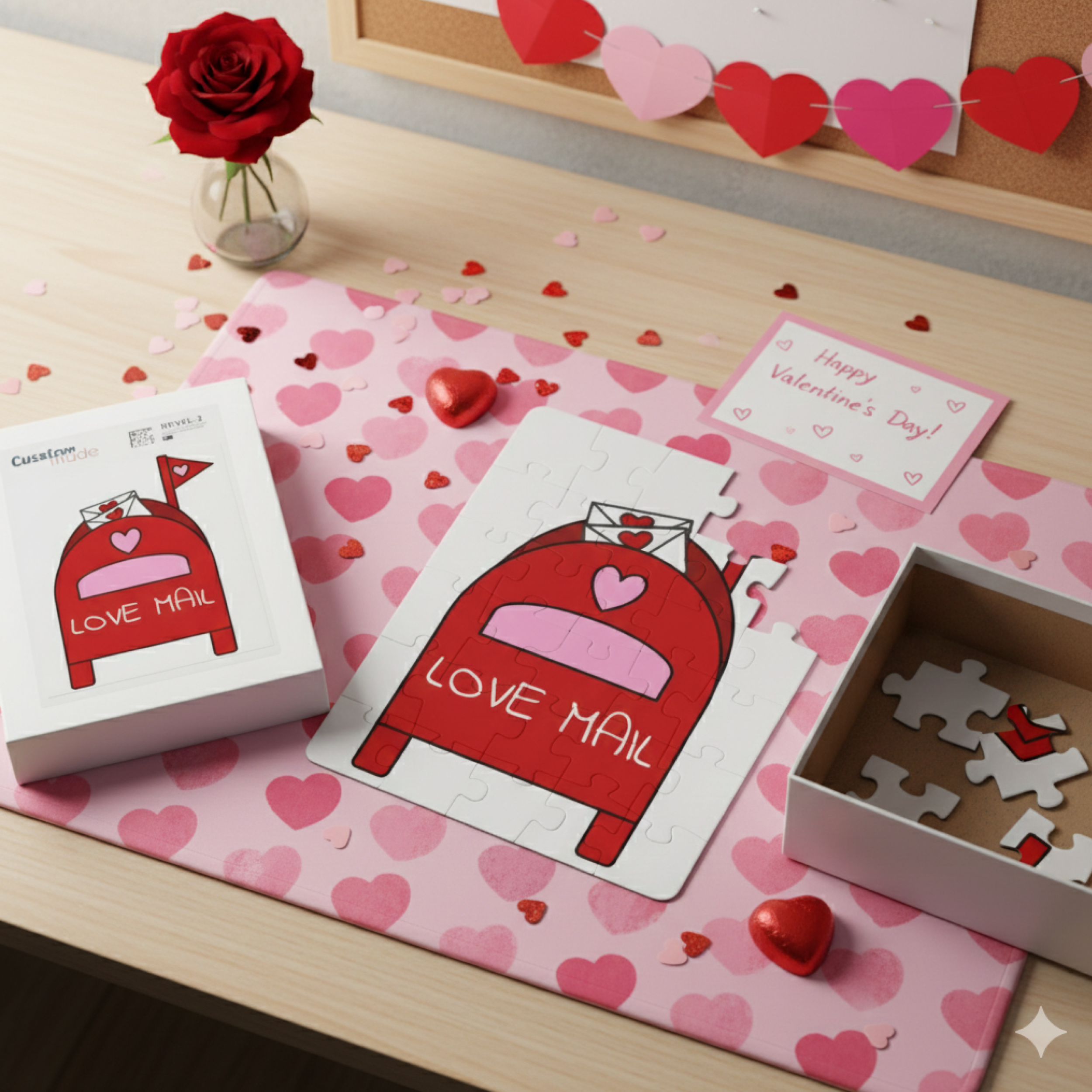 Kids Puzzle — 'Love Mail' 30-Piece Valentine Mailbox Puzzle for Toddlers product thumbnail image