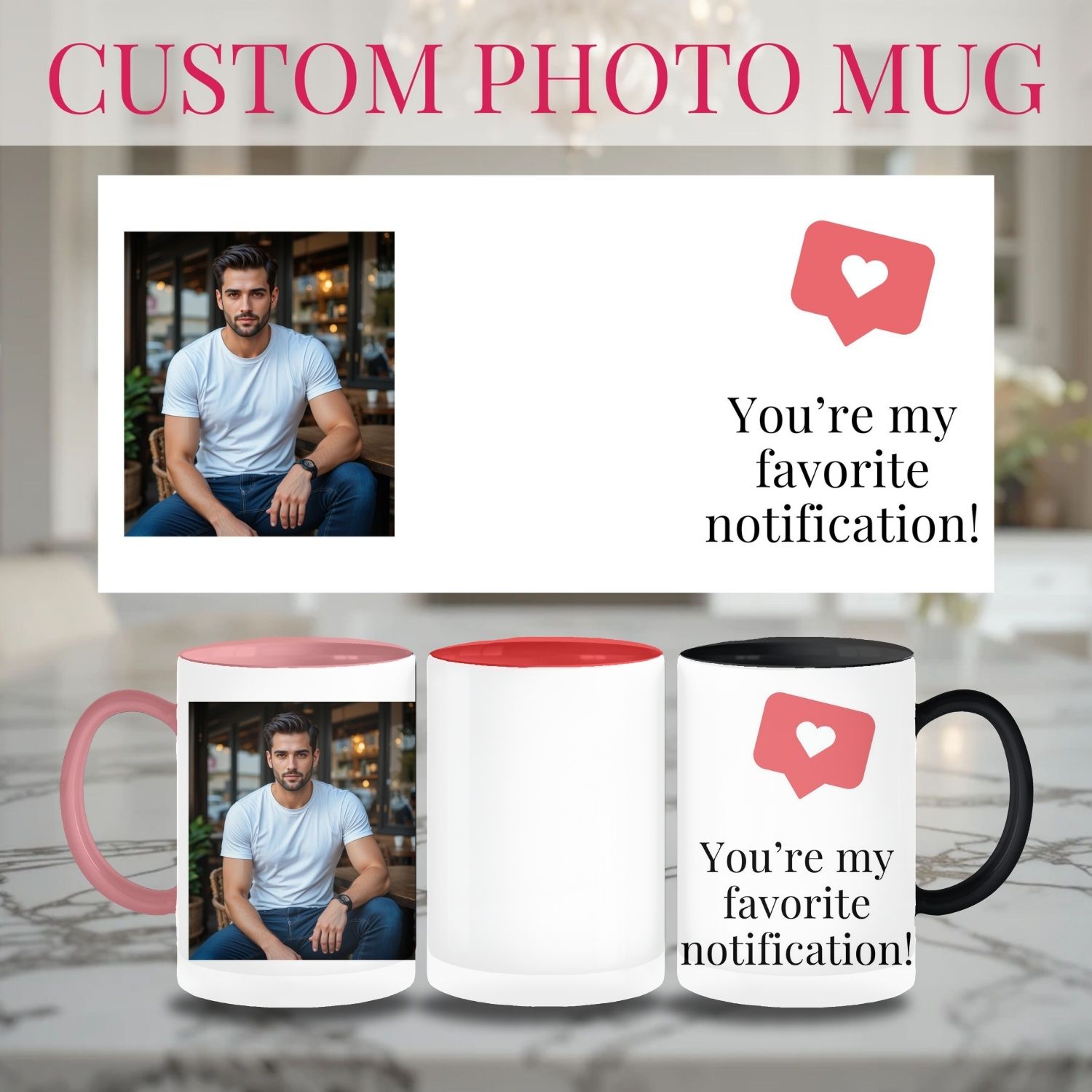 Truly Personalized Photo Mug Gift | Custom Gift for Couples, Valentine's Day and Anniversary product thumbnail image Truly Personalized Photo Mug Gift | Custom Gift for Couples, Valentine's Day and Anniversary product thumbnail image