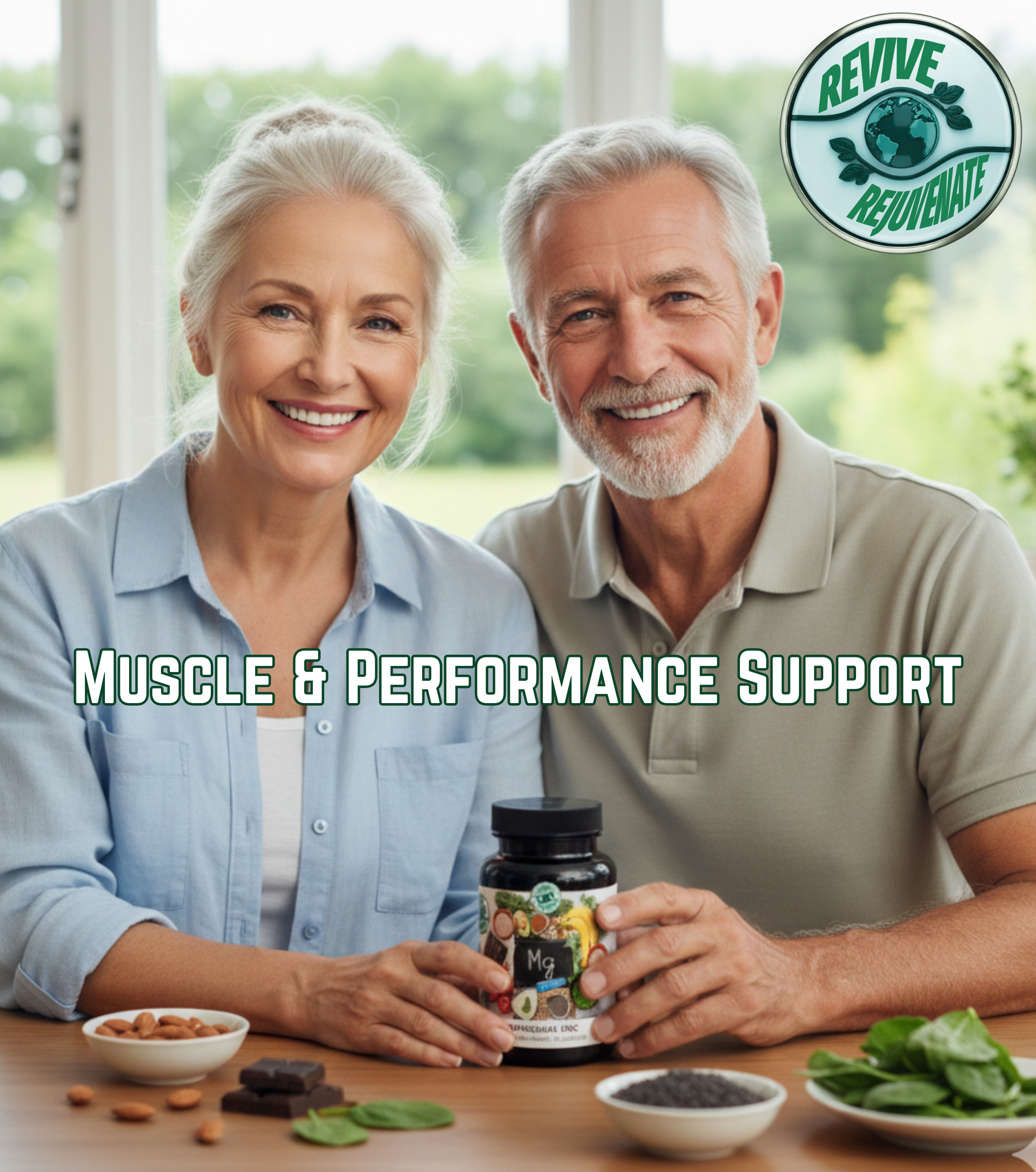 Magnesium &amp; Zinc Performance Supplement (90 Caps) – Advanced Muscle Recovery &amp; Vitality Blend product thumbnail image
