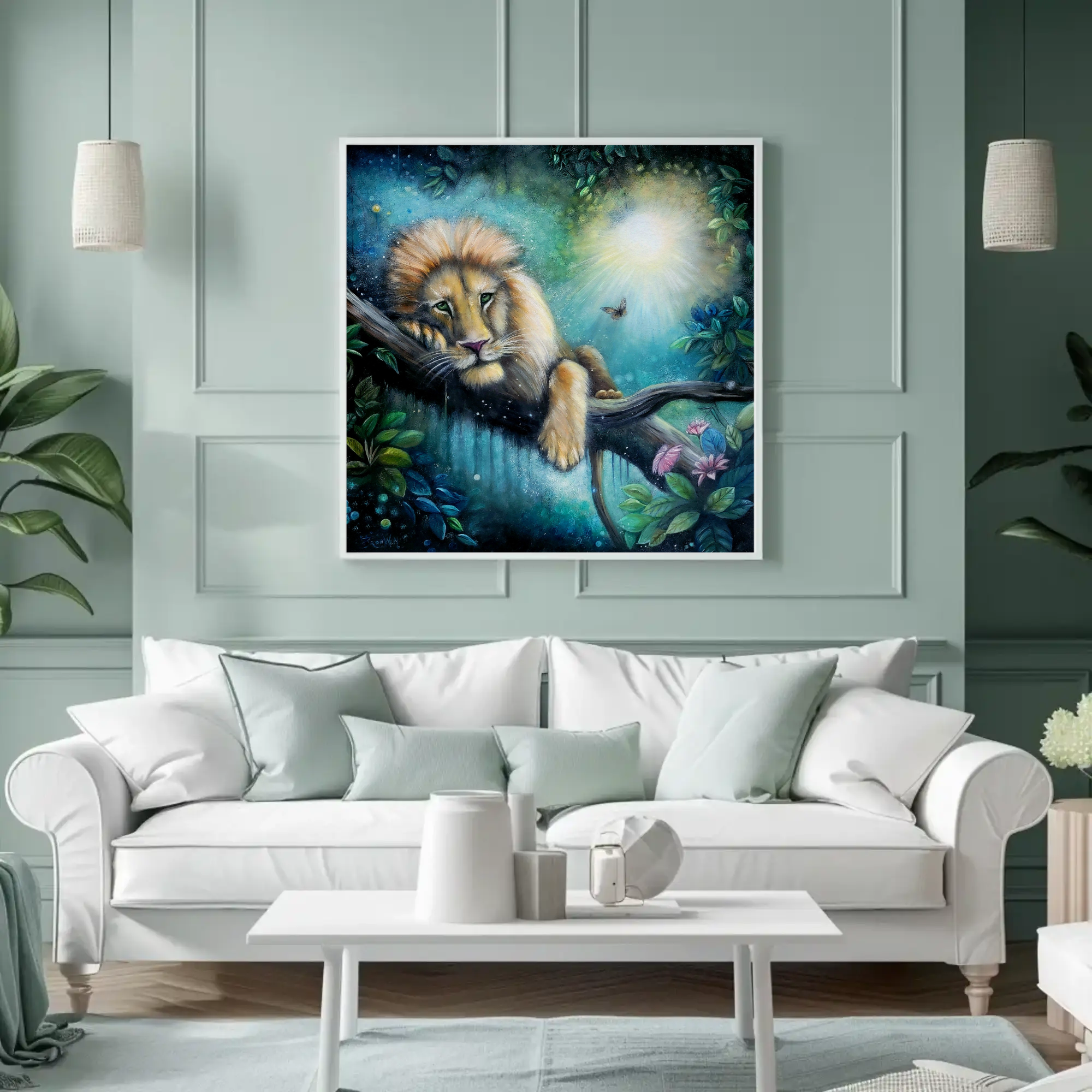 Keeper of Radiant Stillness Lion in Moonlight Matte Canvas Art – Stretched 1.25" product thumbnail image Keeper of Radiant Stillness Lion in Moonlight Matte Canvas Art – Stretched 1.25" product thumbnail image