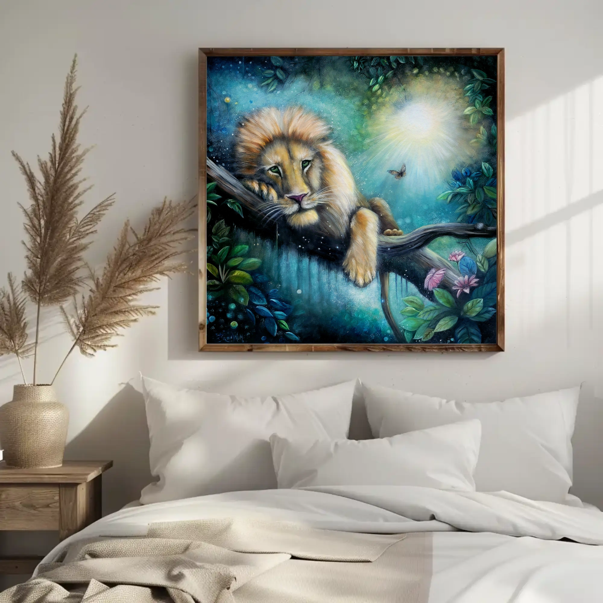 Keeper of Radiant Stillness Lion in Moonlight Matte Canvas Art – Stretched 1.25" product thumbnail image Keeper of Radiant Stillness Lion in Moonlight Matte Canvas Art – Stretched 1.25" product thumbnail image