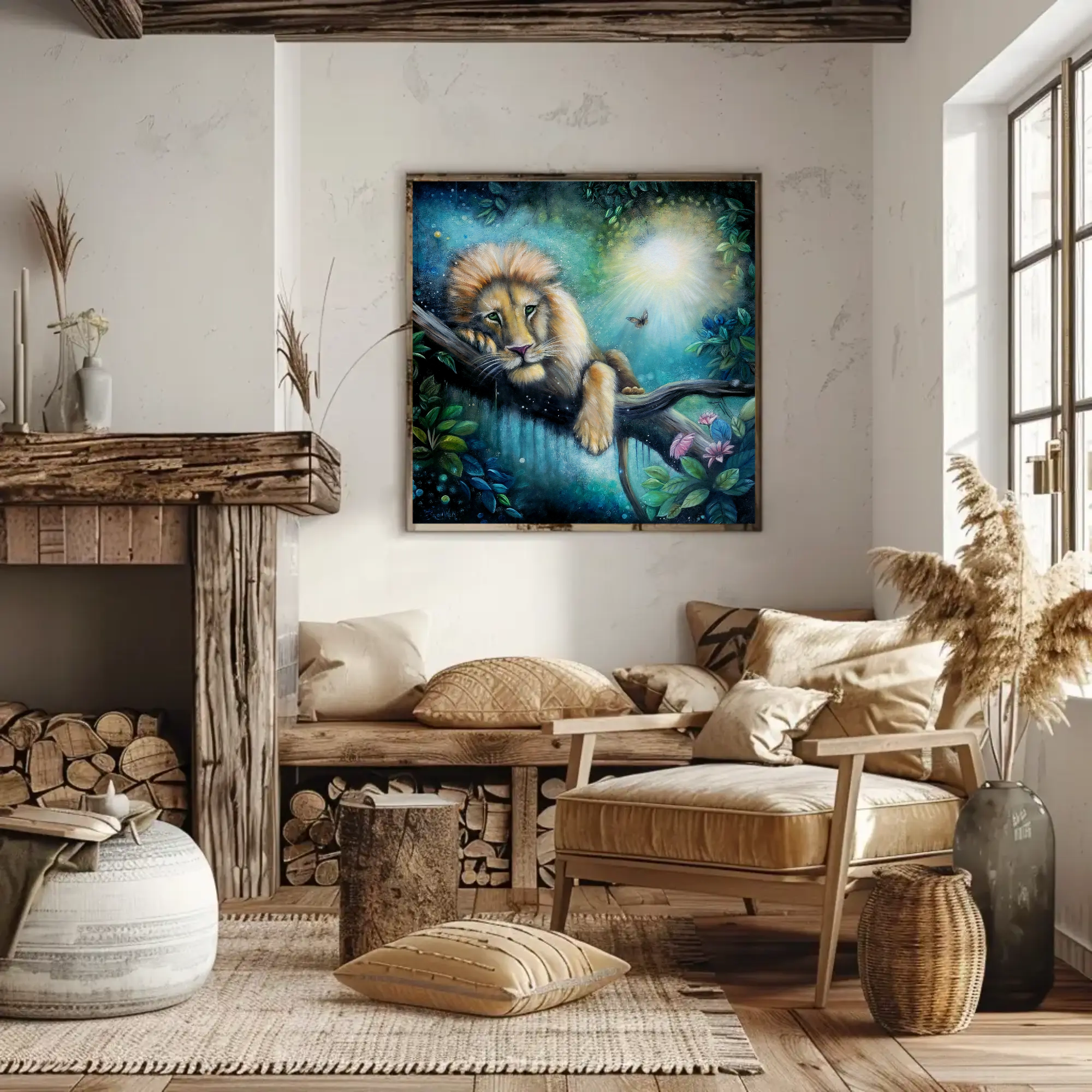 Keeper of Radiant Stillness Lion in Moonlight Matte Canvas Art – Stretched 1.25" product thumbnail image Keeper of Radiant Stillness Lion in Moonlight Matte Canvas Art – Stretched 1.25" product thumbnail image
