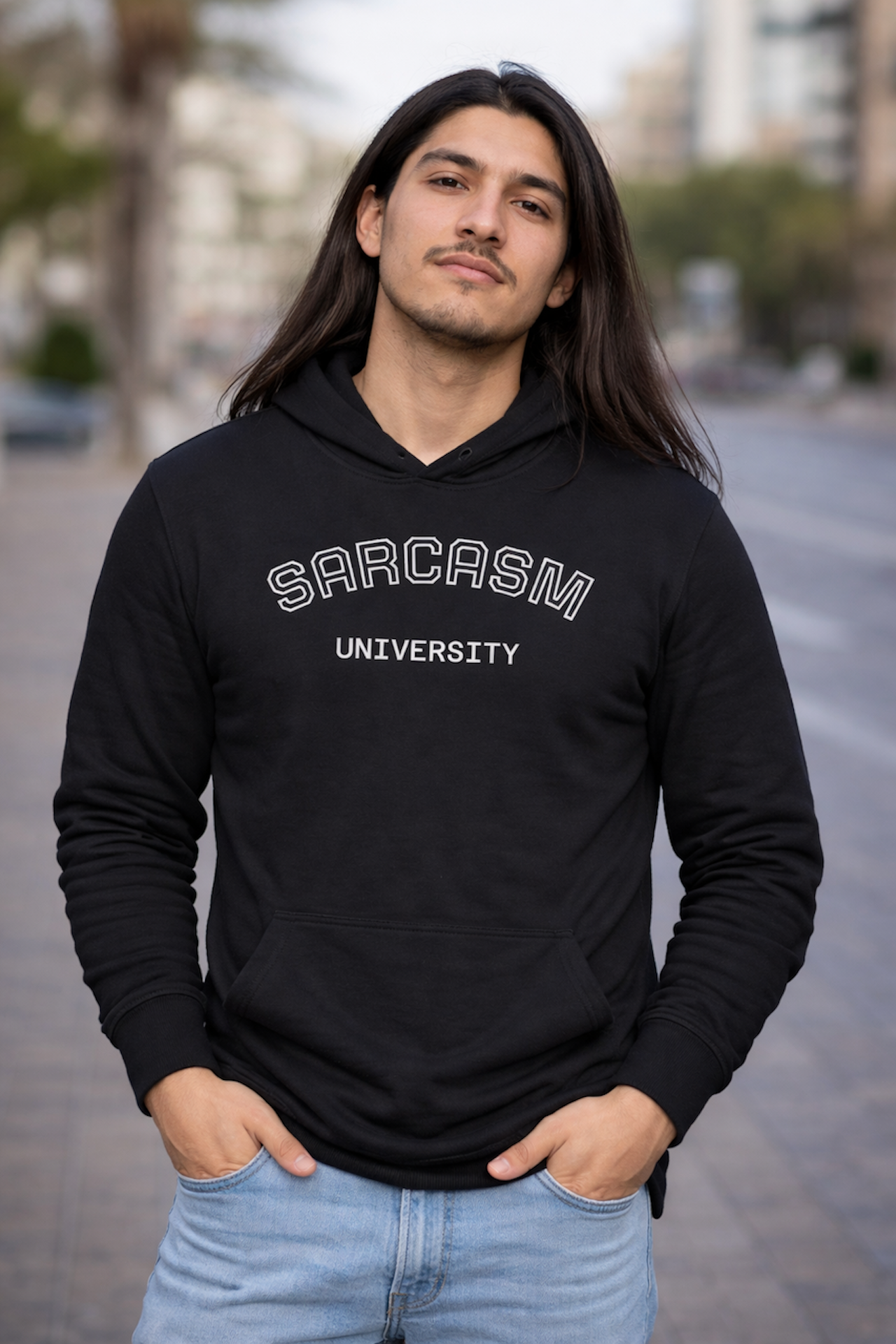 Sarcasm University Unisex Hooded Long Sleeve Tee
