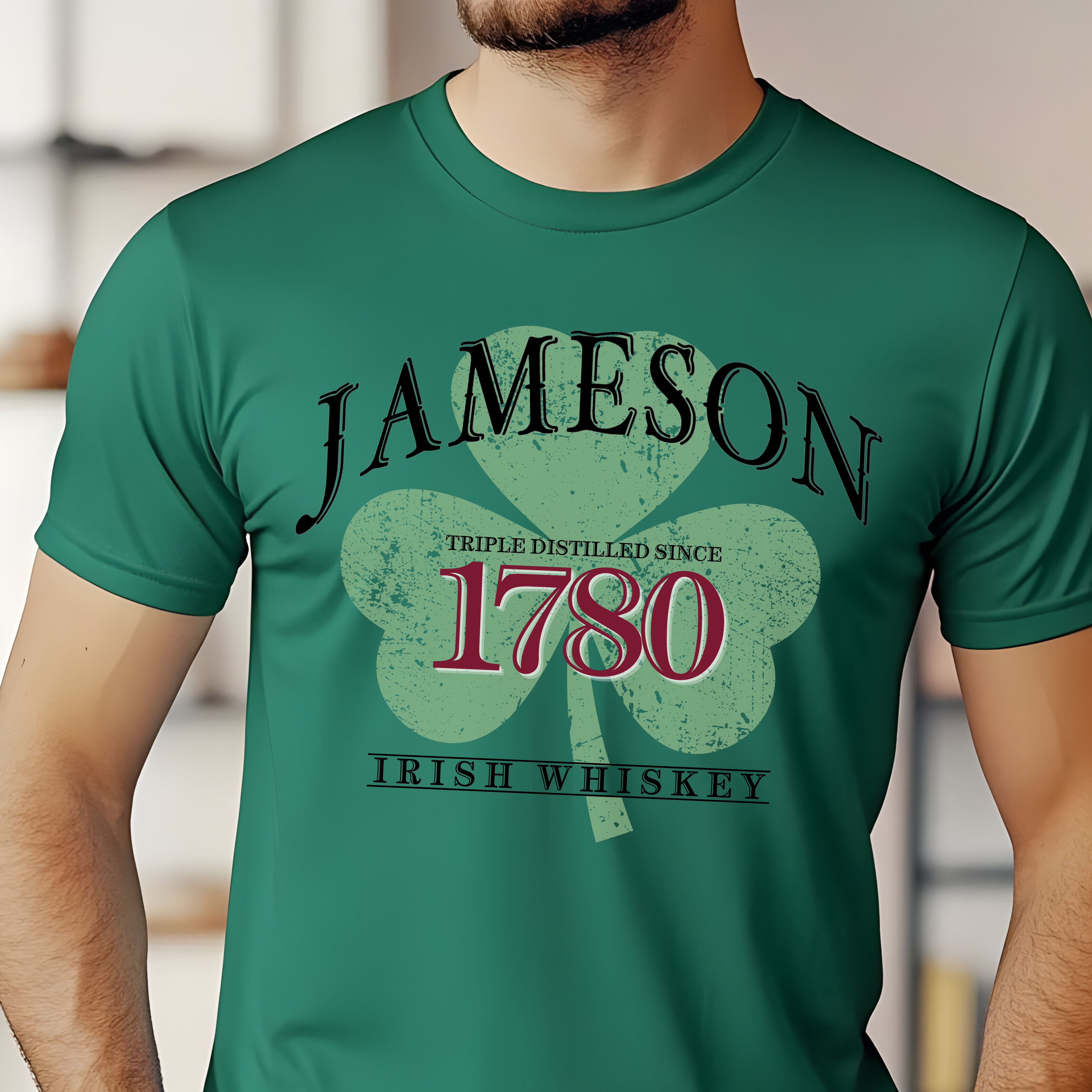 Irish Whiskey Shamrock St Patricks Day Unisex Jersey Short Sleeve Tee, St. Pattys Day Green T-shirt, Wear Green. Shamrock Shirt product thumbnail image Irish Whiskey Shamrock St Patricks Day Unisex Jersey Short Sleeve Tee, St. Pattys Day Green T-shirt, Wear Green. Shamrock Shirt product thumbnail image