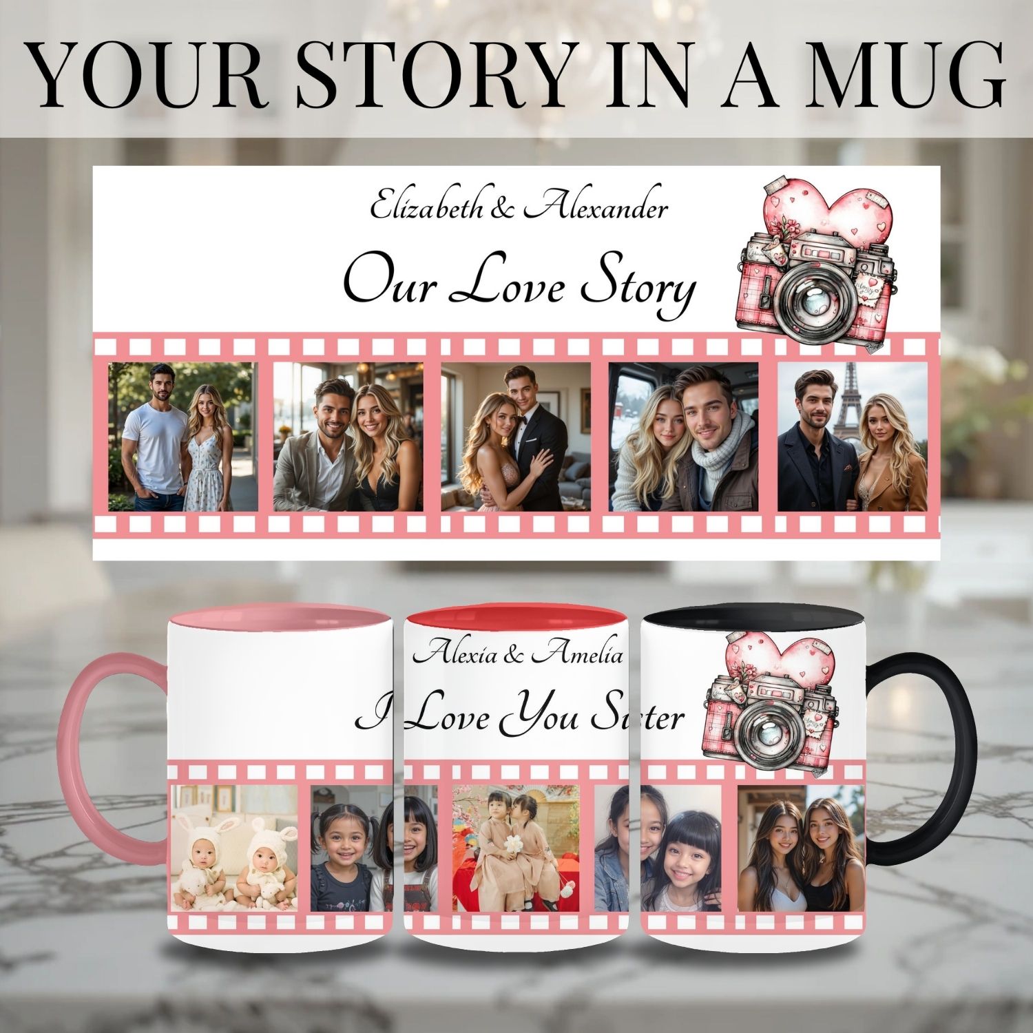 Personalized Photo Story Mug | Custom Photo & Message Keepsake | Personalized Gift for Family, Friends and Couples product thumbnail image Personalized Photo Story Mug | Custom Photo & Message Keepsake | Personalized Gift for Family, Friends and Couples product thumbnail image