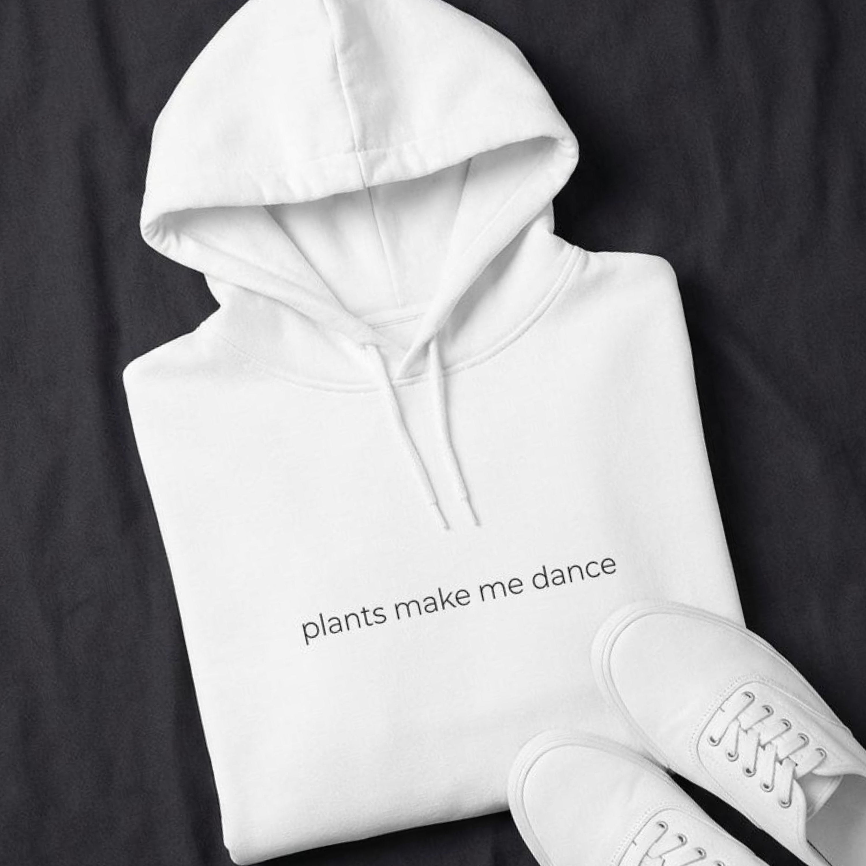 Plants Make Me Dance Hoodie — Minimal Plant Lover Scoop Neck Pullover product thumbnail image
