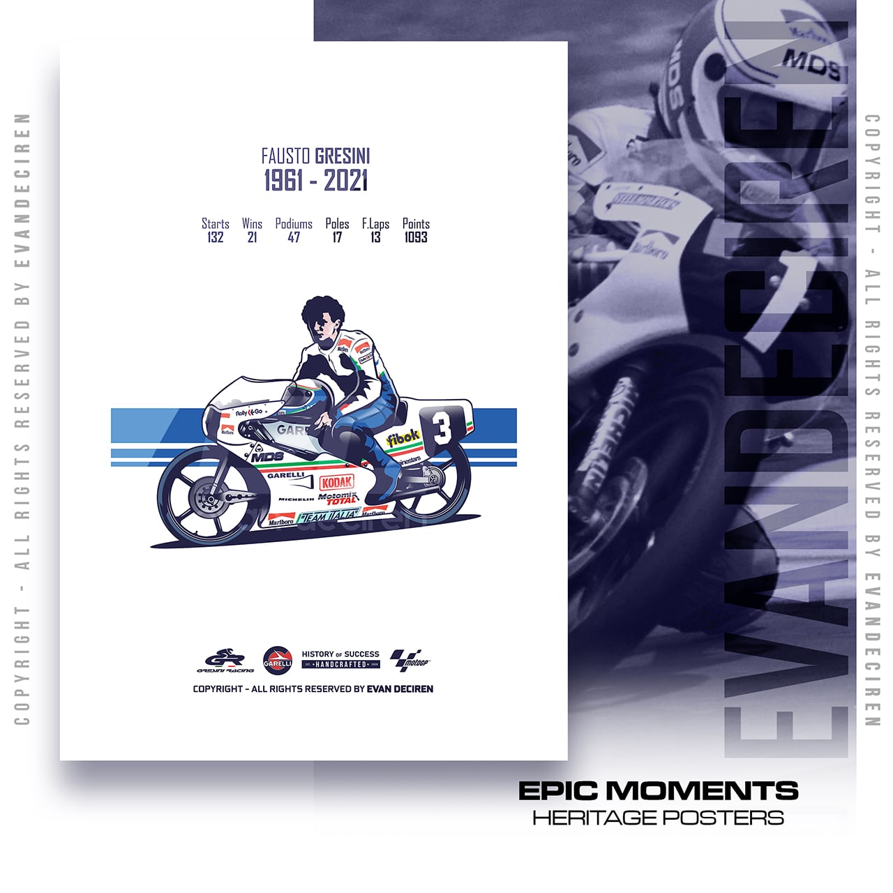 Fausto Gresini 1961–2021 | Heart, Courage, Legacy product thumbnail image Fausto Gresini 1961–2021 | Heart, Courage, Legacy product thumbnail image