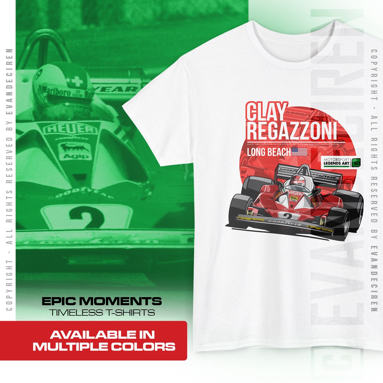 Clay Regazzoni 1976 Legend Art | Long Beach product thumbnail image