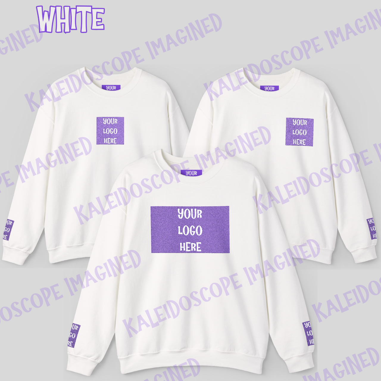 Customizable Crewneck Sweatshirt — Large Center Chest Print, Logo/Graphic Design Available product thumbnail image Customizable Crewneck Sweatshirt — Large Center Chest Print, Logo/Graphic Design Available product thumbnail image