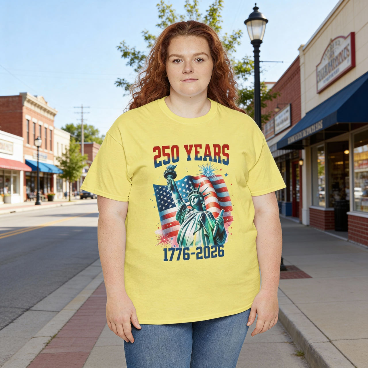 Statue of Liberty and Flag Celebration 250 Year Anniversary 1776-2026 Tee