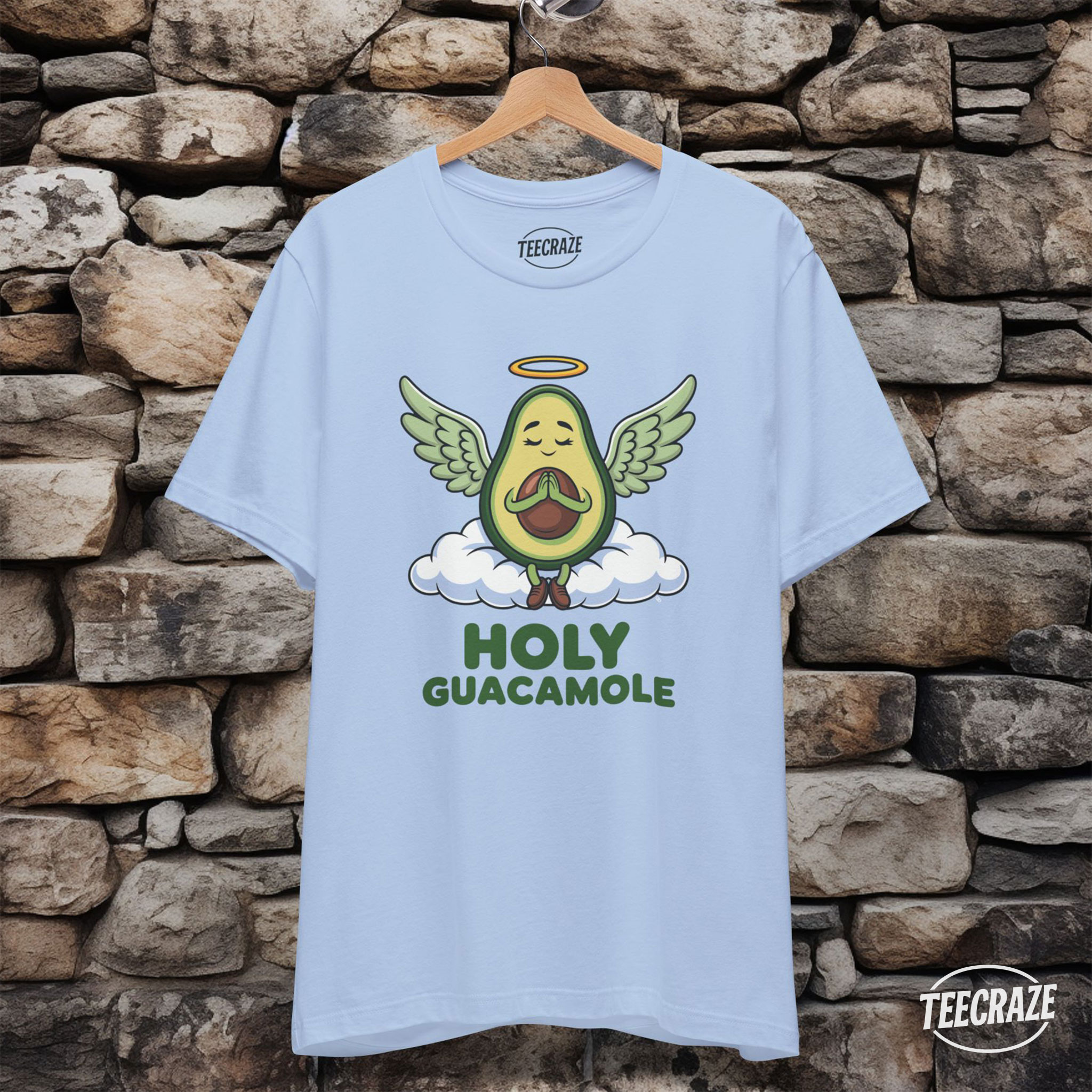 Holy Guacamole Angel Avocado - Funny Food Pun Graphic Unisex T-Shirt product thumbnail image Holy Guacamole Angel Avocado - Funny Food Pun Graphic Unisex T-Shirt product thumbnail image