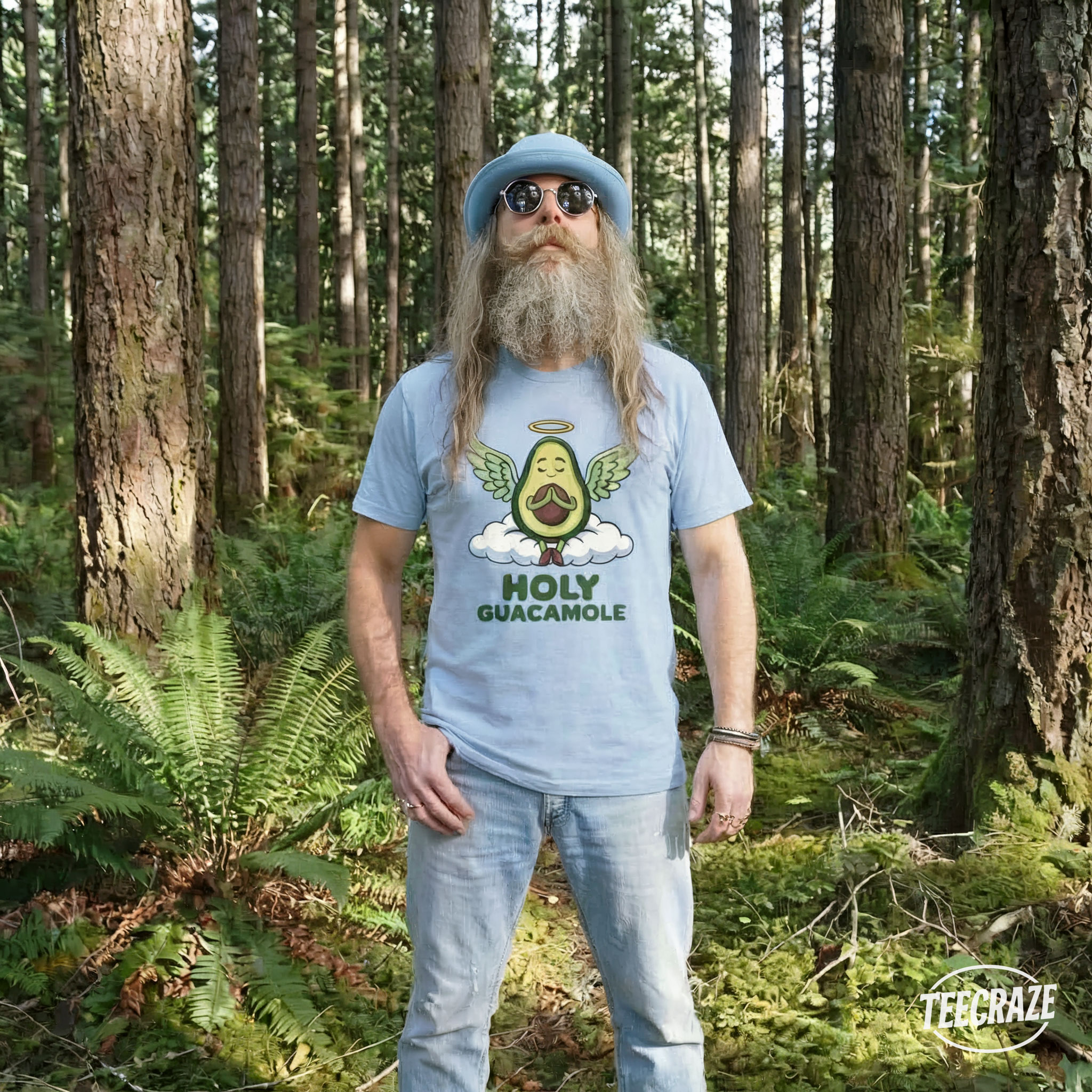 Holy Guacamole Angel Avocado - Funny Food Pun Graphic Unisex T-Shirt product thumbnail image Holy Guacamole Angel Avocado - Funny Food Pun Graphic Unisex T-Shirt product thumbnail image