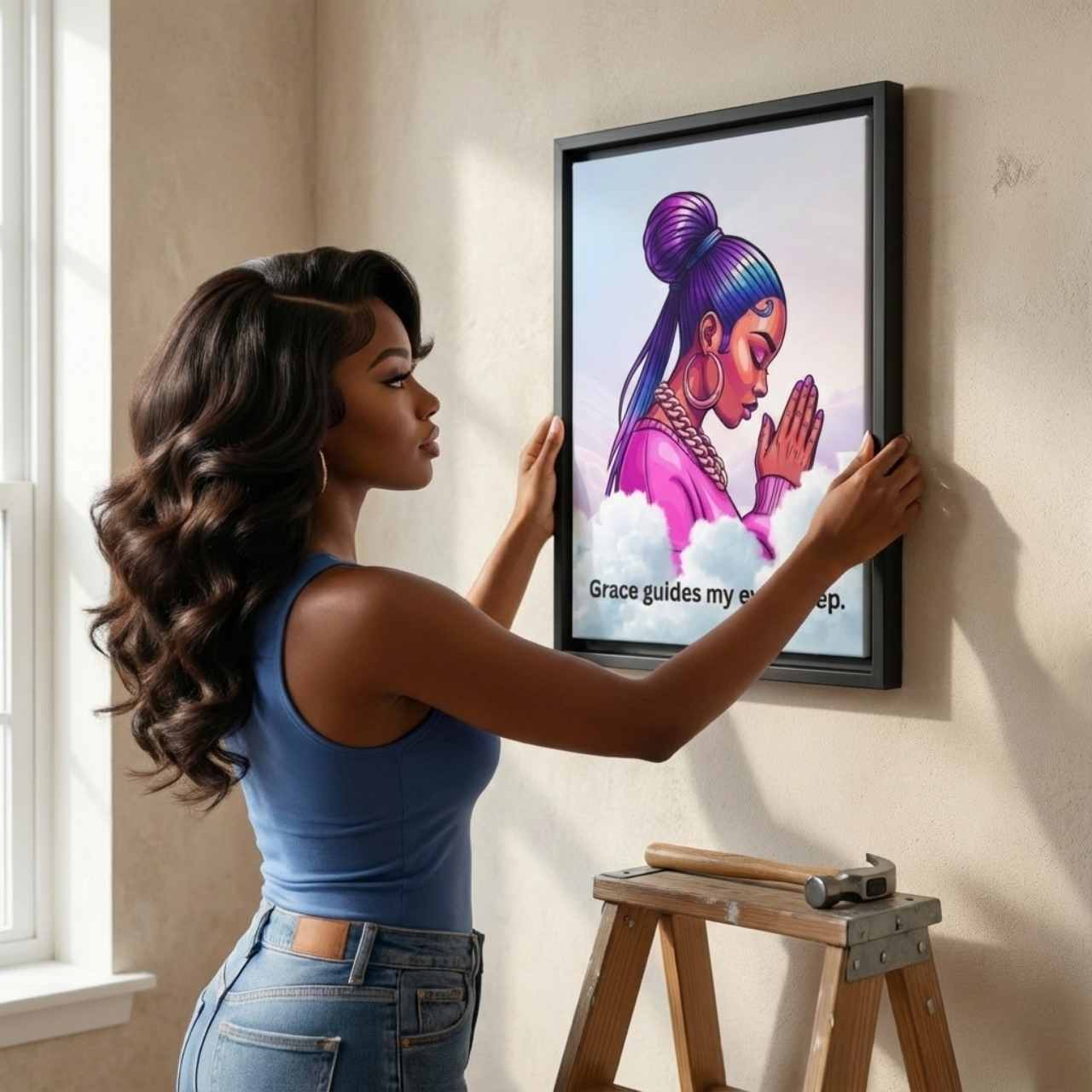 “Grace Guides My Every Step” Inspirational Christian Framed Artwork for Bedroom, Prayer Space & Home Décor product thumbnail image “Grace Guides My Every Step” Inspirational Christian Framed Artwork for Bedroom, Prayer Space & Home Décor product thumbnail image