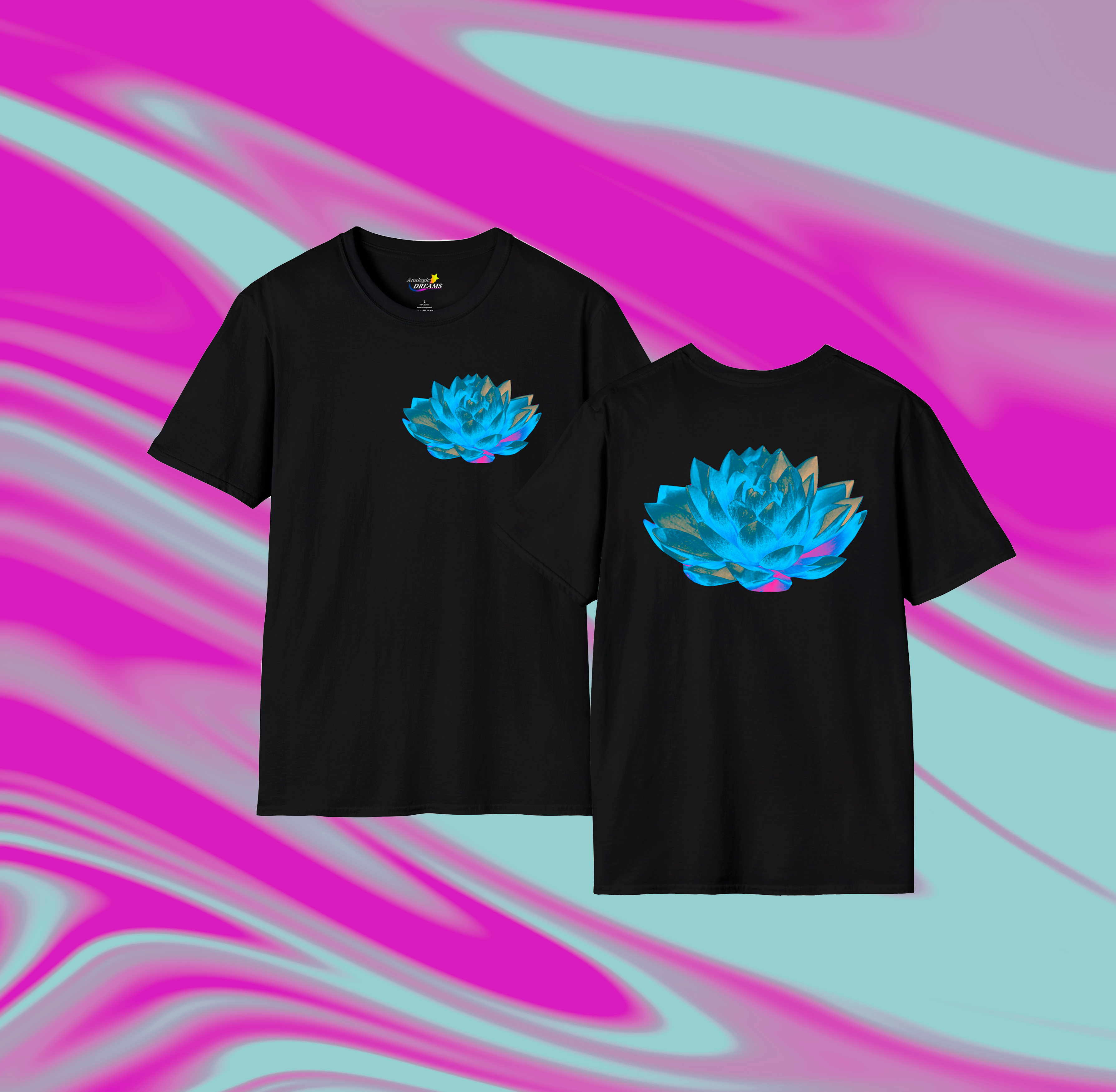 Unisex Softstyle Lotus Flower T-Shirt - Vibrant Floral Tee for Nature Lovers product thumbnail image Unisex Softstyle Lotus Flower T-Shirt - Vibrant Floral Tee for Nature Lovers product thumbnail image
