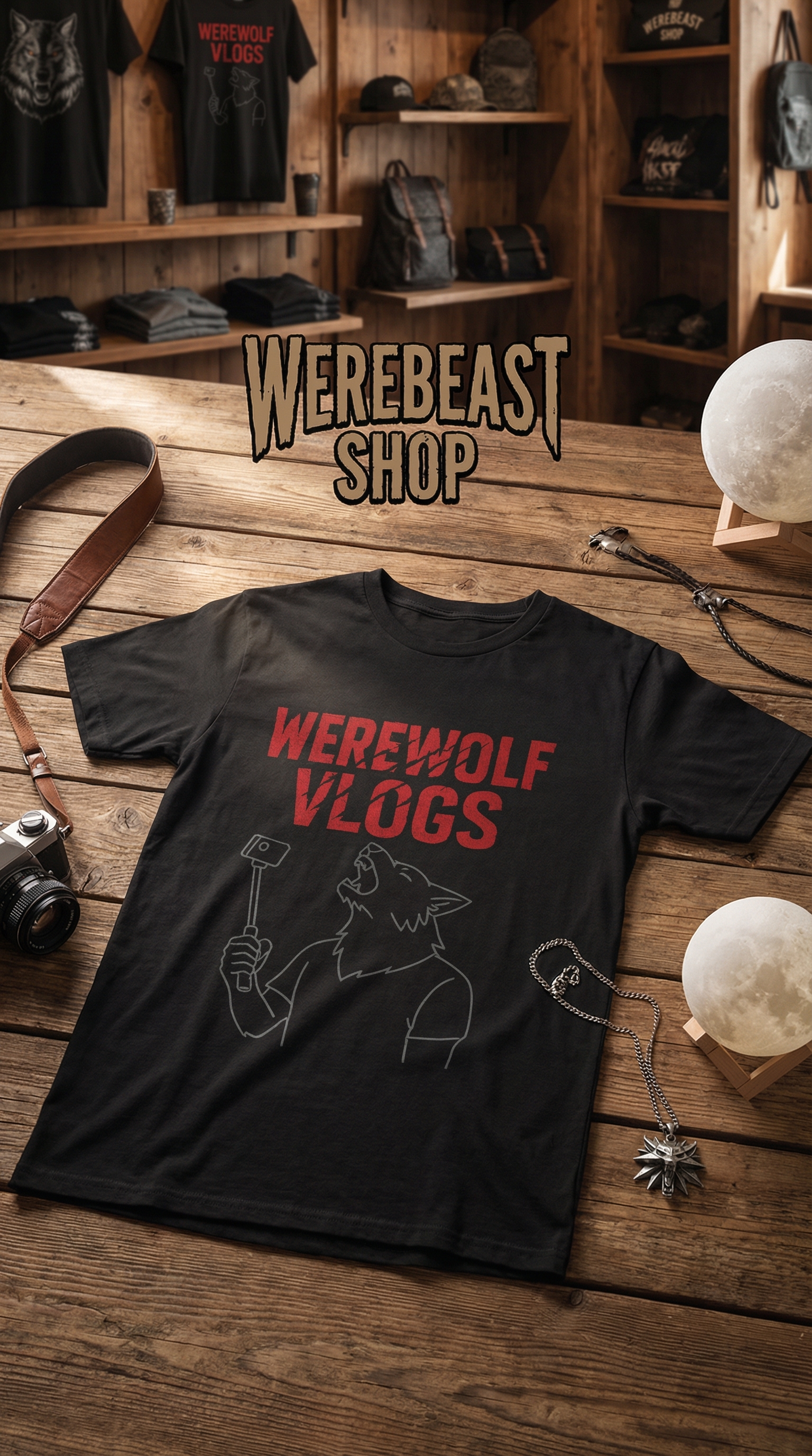 Werewolf Vlogs Tee. WereBeast product thumbnail image