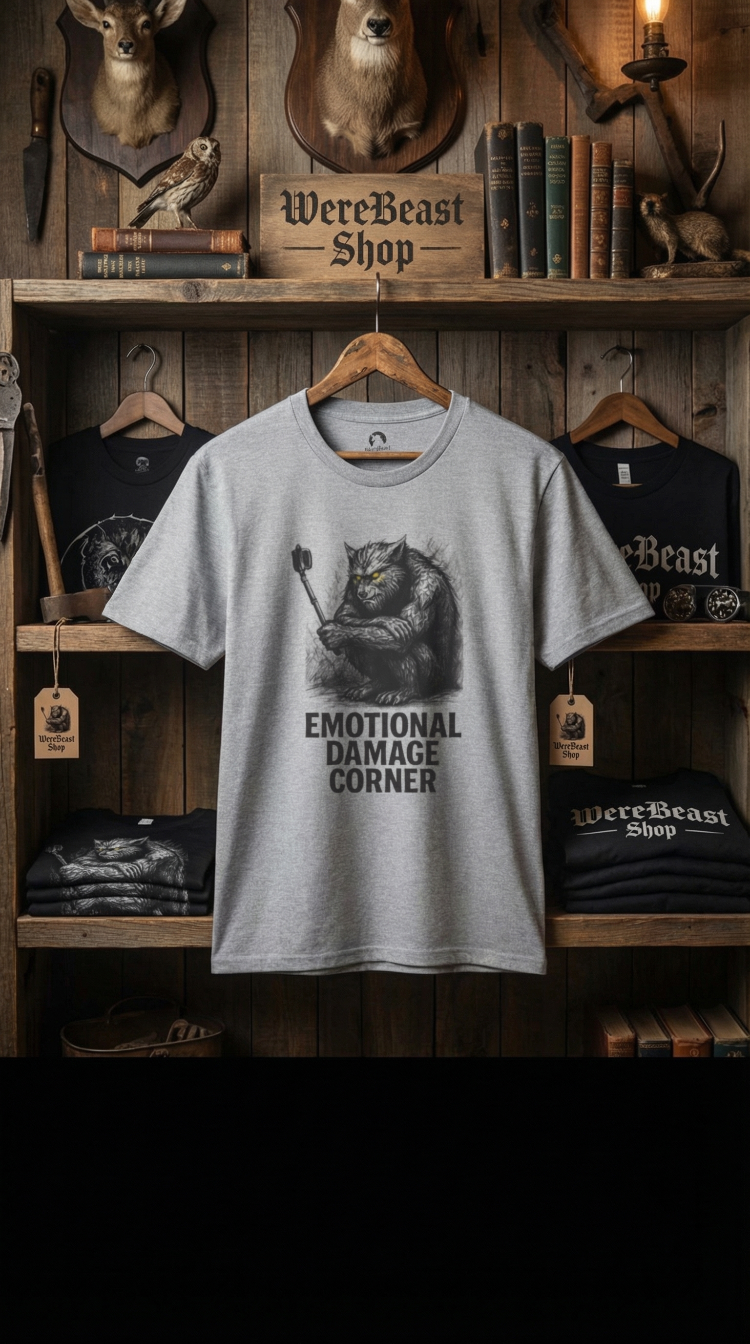 “Emotional Damage Corner” WereBeast Tee product thumbnail image “Emotional Damage Corner” WereBeast Tee product thumbnail image