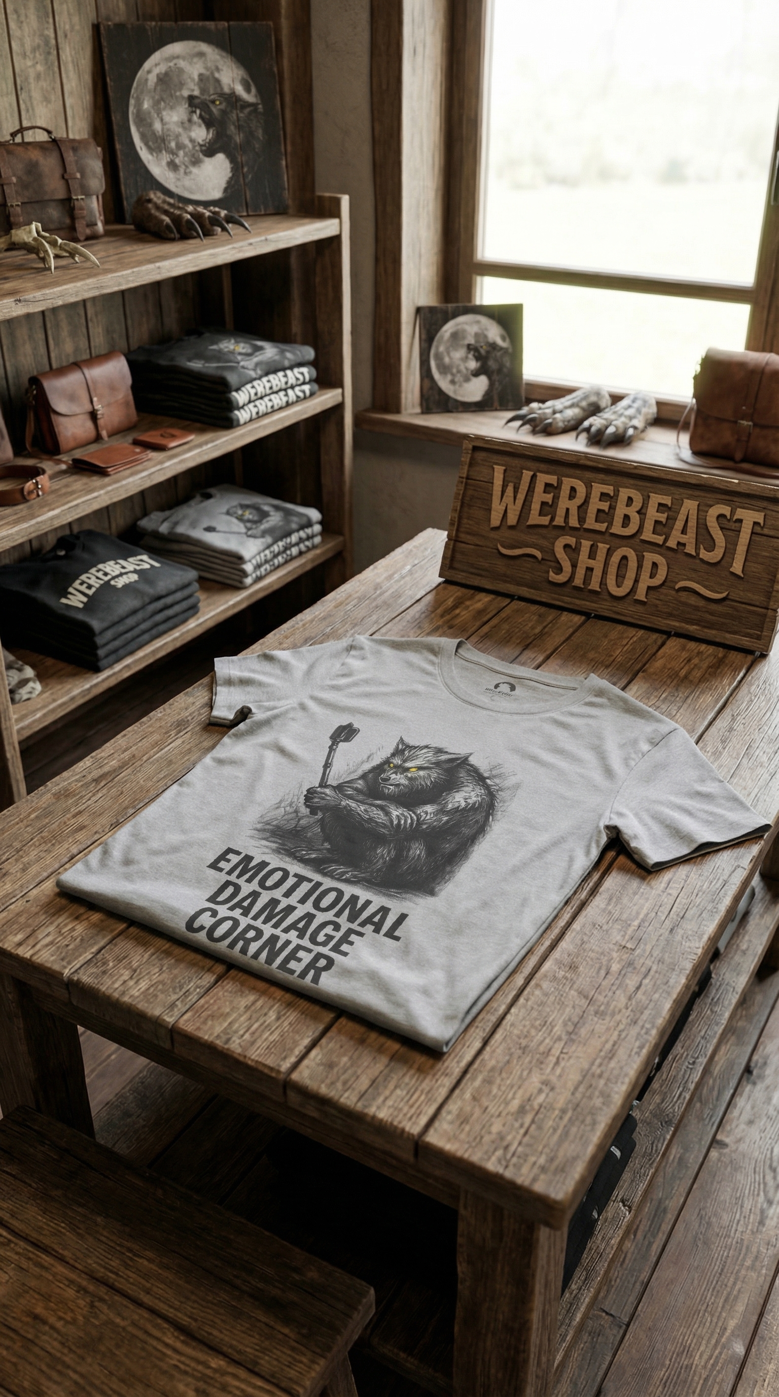“Emotional Damage Corner” WereBeast Tee product thumbnail image “Emotional Damage Corner” WereBeast Tee product thumbnail image