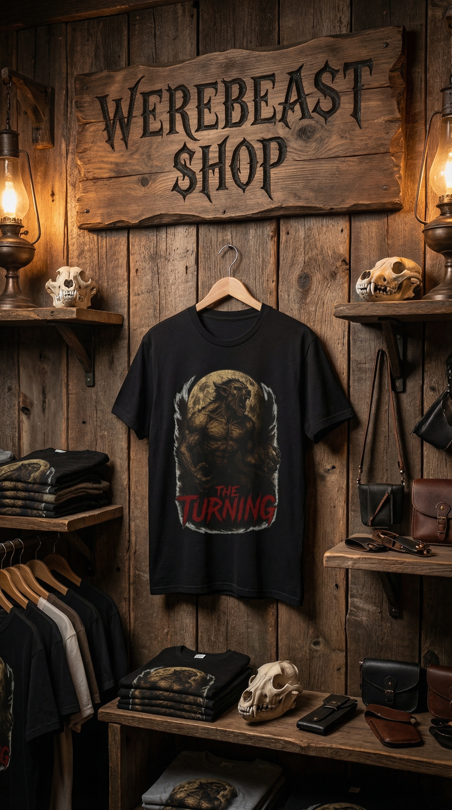 “The Turning” – WereBeast Metamorph Tee product thumbnail image “The Turning” – WereBeast Metamorph Tee product thumbnail image