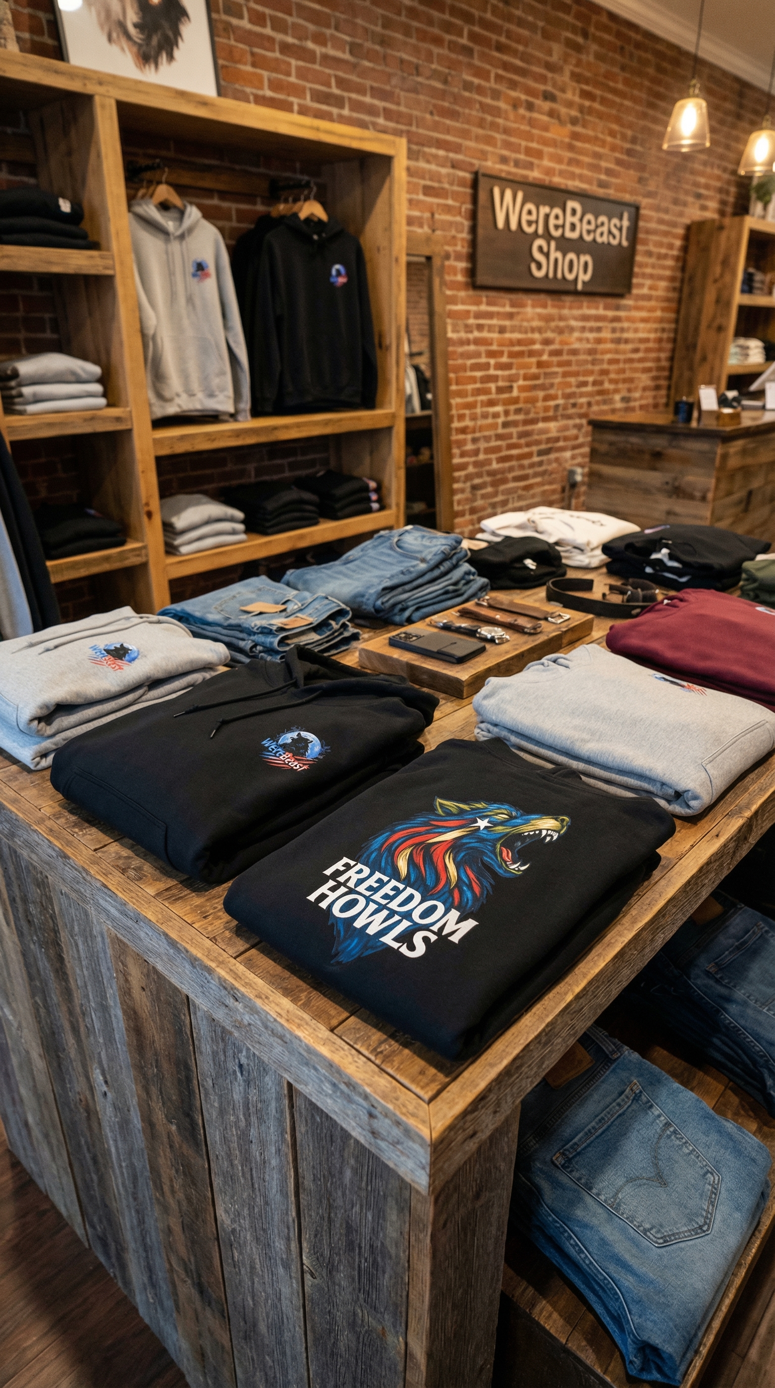 WereBeast “FREEDOM HOWLS” Hoodie – Clawlidays Drop 2 product thumbnail image