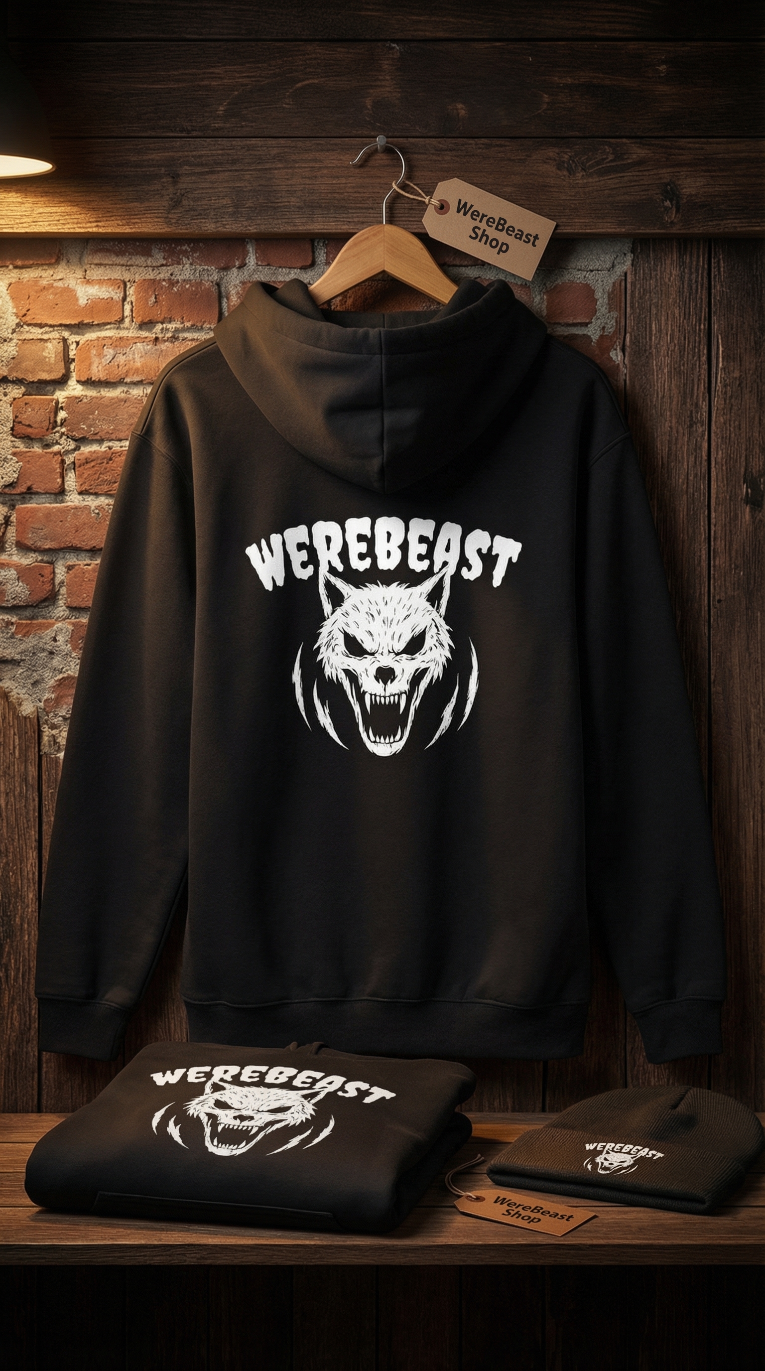 Rheas Favorite WereBeast Hoodie, Skull Design, Unisex Sweatshirt, Men &amp; Women Pullover, Gothic Clothing, Halloween Costume product thumbnail image