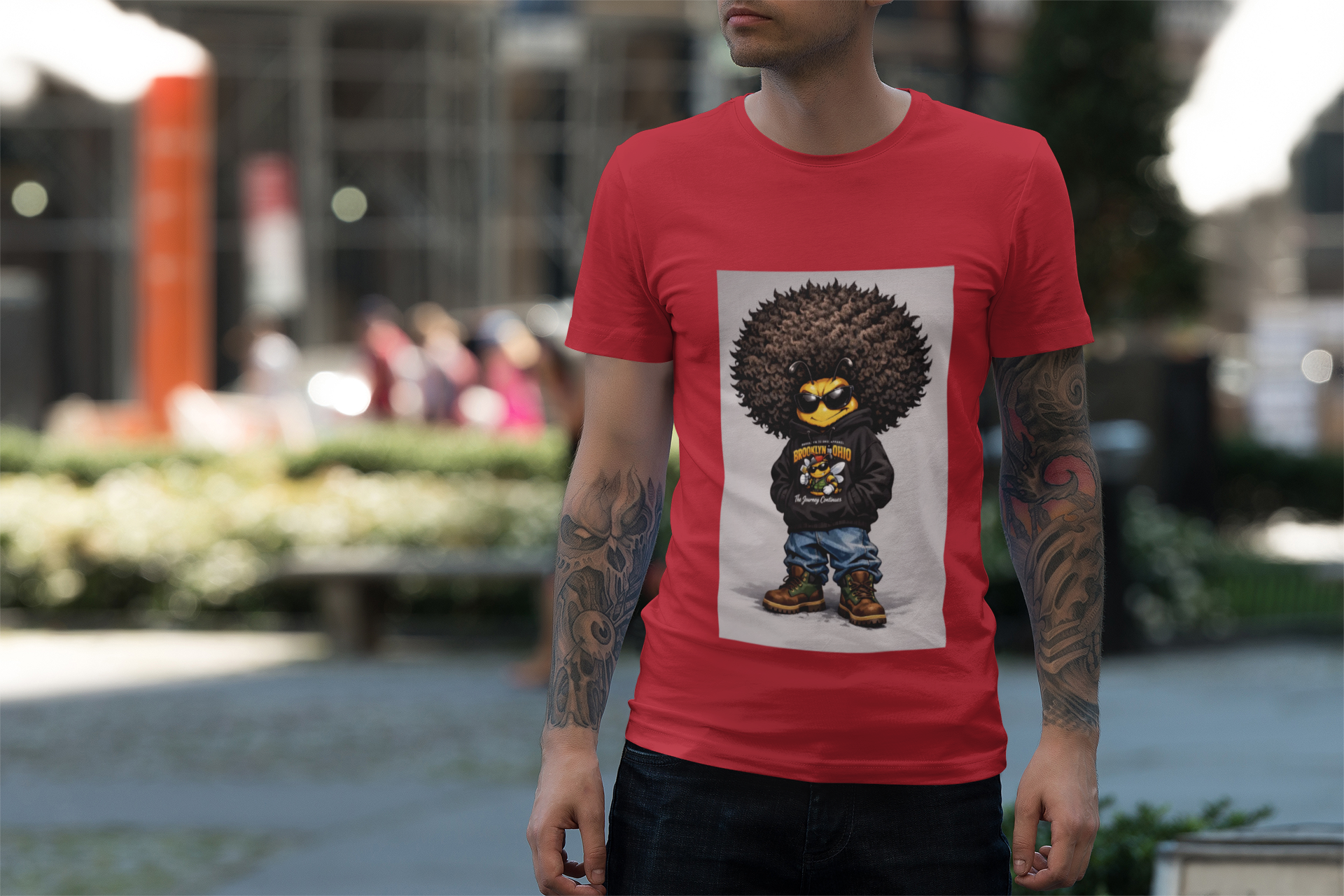 Unisex Softstyle T-Shirt — Heritage Afro Bee product thumbnail image Unisex Softstyle T-Shirt — Heritage Afro Bee product thumbnail image