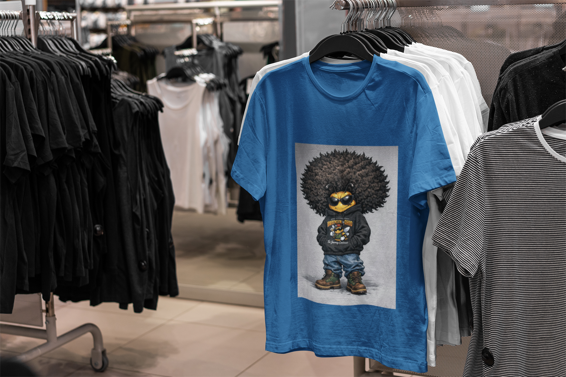 Unisex Softstyle T-Shirt — Heritage Afro Bee product thumbnail image Unisex Softstyle T-Shirt — Heritage Afro Bee product thumbnail image