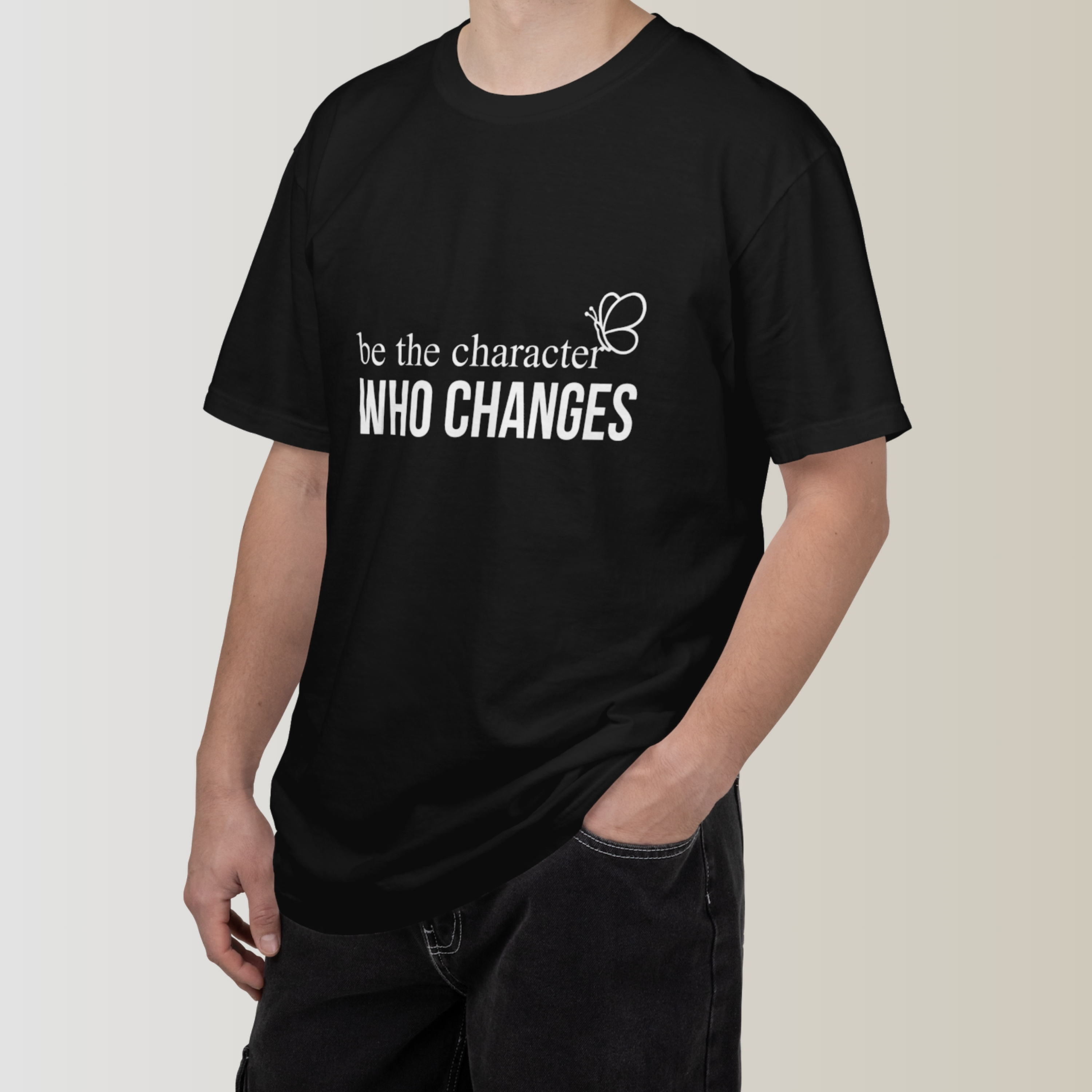Be The Character Who Changes – INSPO Tee | Daily Movie Inspiration product thumbnail image Be The Character Who Changes – INSPO Tee | Daily Movie Inspiration product thumbnail image
