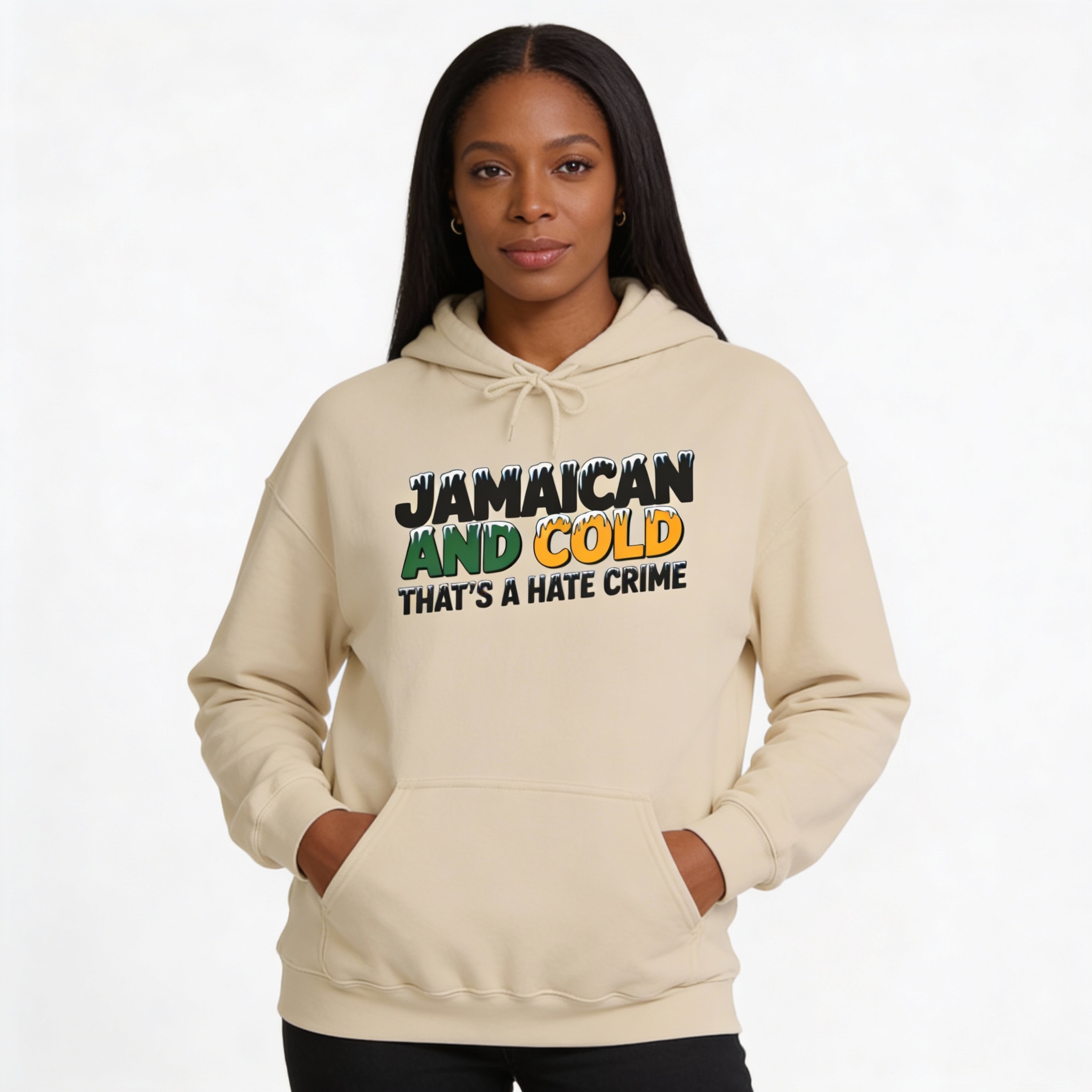 Hoodie - Unisex -Jamaican and Cold That's a Hate Crime - Graphic Pullover product thumbnail image