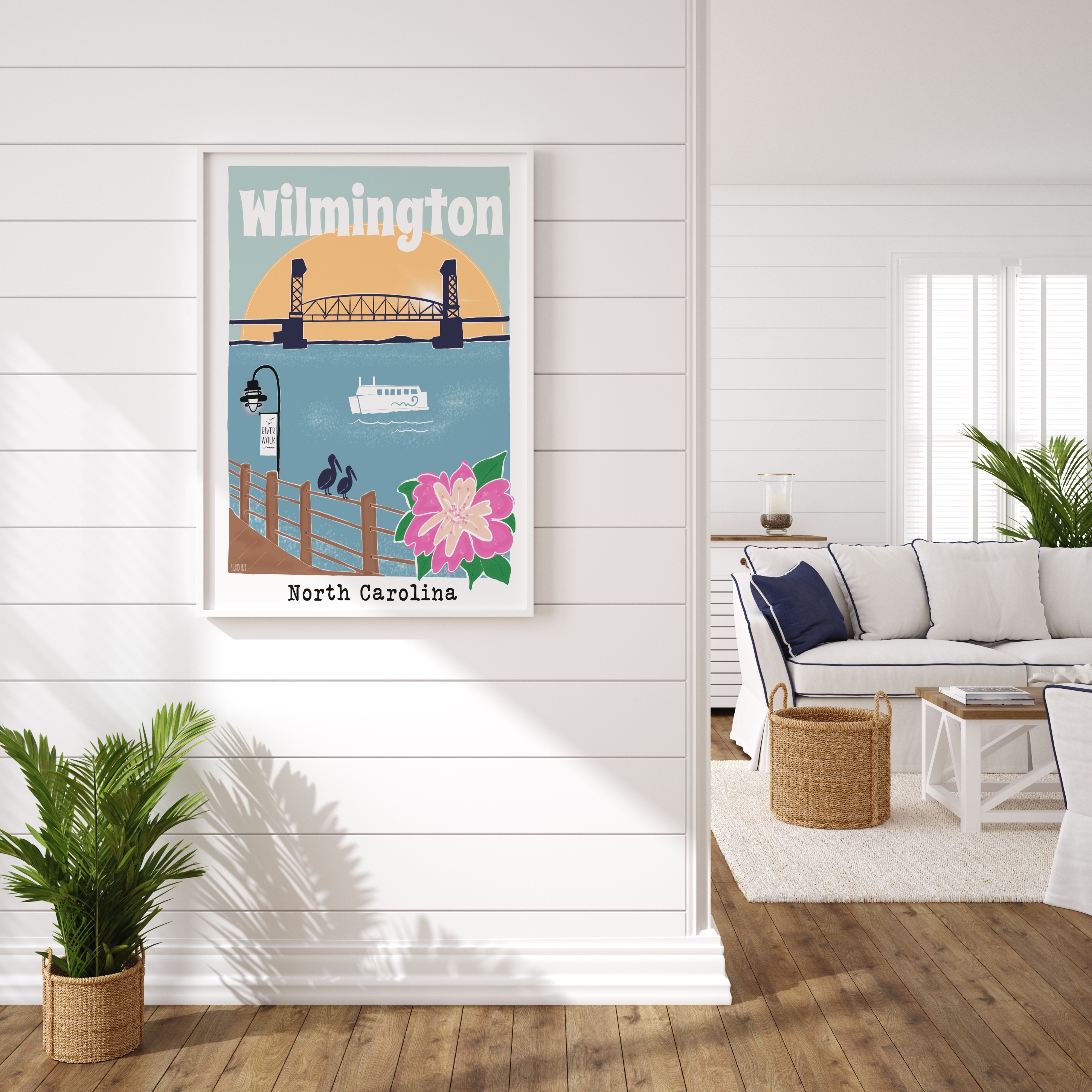Wilmington, North Carolina Vintage Travel Poster — Matte Vertical Poster product thumbnail image Wilmington, North Carolina Vintage Travel Poster — Matte Vertical Poster product thumbnail image
