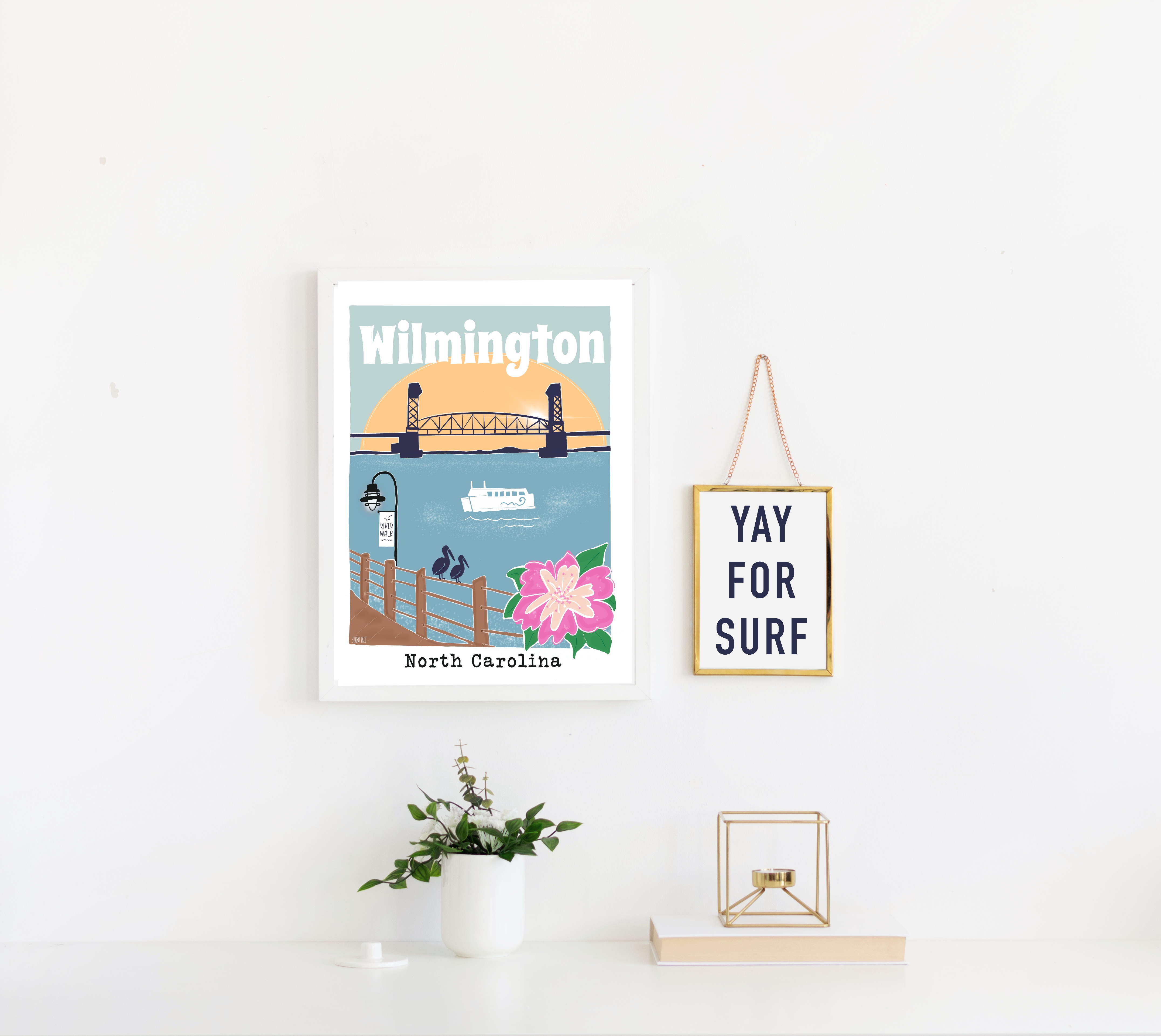 Wilmington, North Carolina Vintage Travel Poster — Matte Vertical Poster product thumbnail image