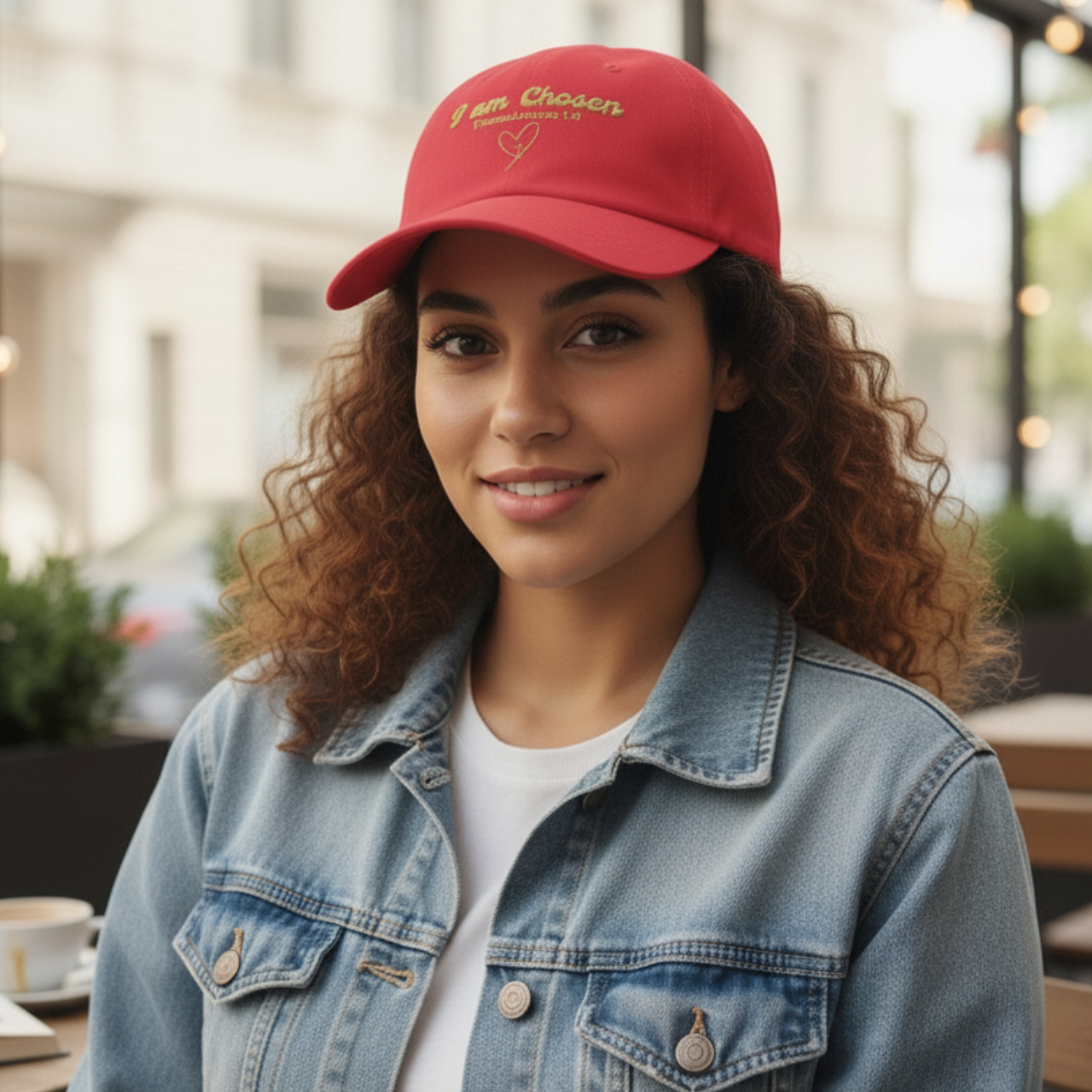 'I Am Chosen' Embroidered Dad Cap – Thessalonians 1:4 Christian Hat product thumbnail image 'I Am Chosen' Embroidered Dad Cap – Thessalonians 1:4 Christian Hat product thumbnail image