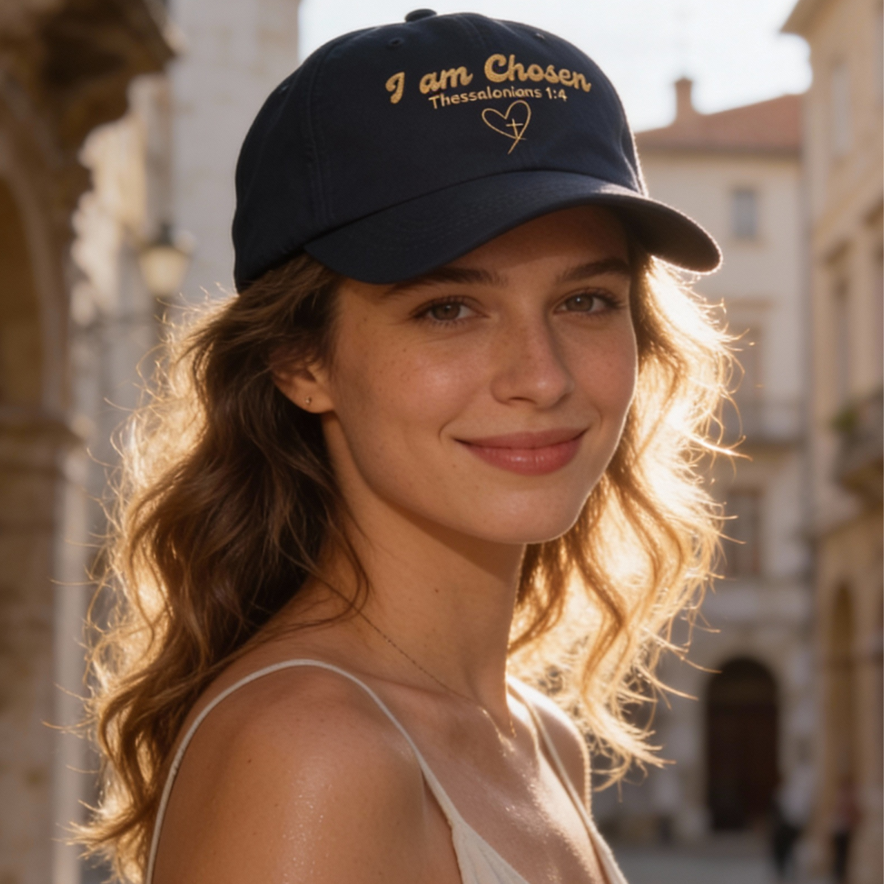 'I Am Chosen' Embroidered Dad Cap – Thessalonians 1:4 Christian Hat product thumbnail image 'I Am Chosen' Embroidered Dad Cap – Thessalonians 1:4 Christian Hat product thumbnail image