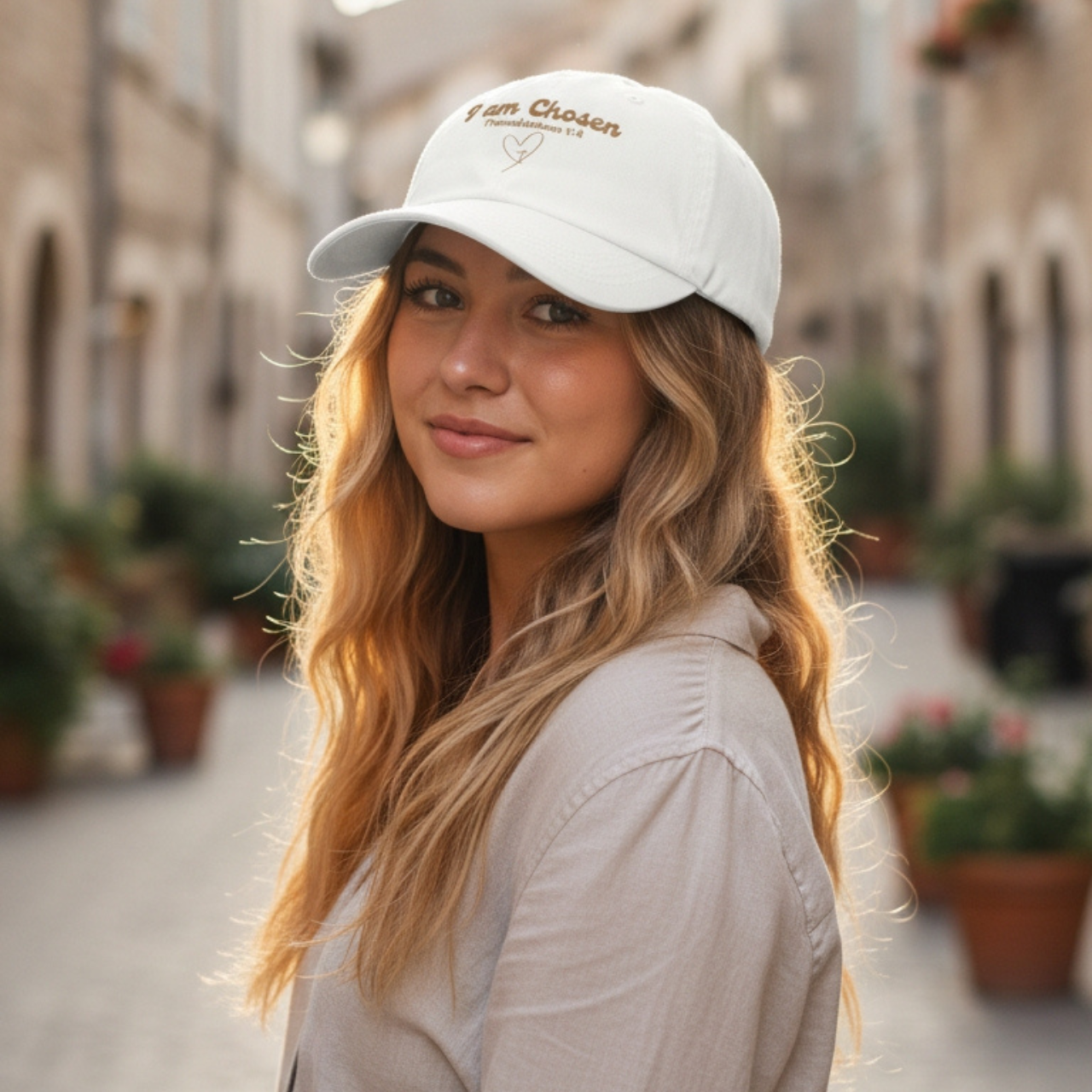 'I Am Chosen' Embroidered Dad Cap – Thessalonians 1:4 Christian Hat product thumbnail image 'I Am Chosen' Embroidered Dad Cap – Thessalonians 1:4 Christian Hat product thumbnail image