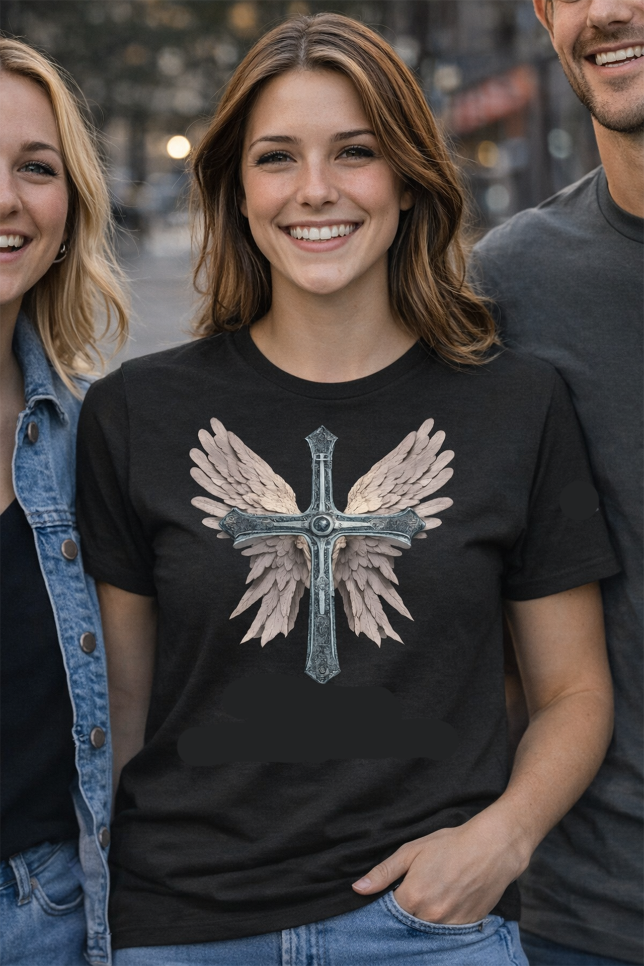 streeT-shirts by Vienna Lane Apparel - "Angel Wings & Sword" product thumbnail image streeT-shirts by Vienna Lane Apparel - "Angel Wings & Sword" product thumbnail image