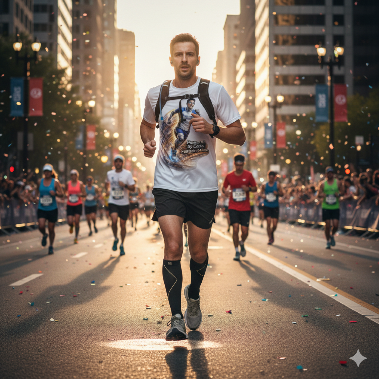 Powered by Code. Fueled by Miles. — Performance Running T-Shirt product thumbnail image Powered by Code. Fueled by Miles. — Performance Running T-Shirt product thumbnail image