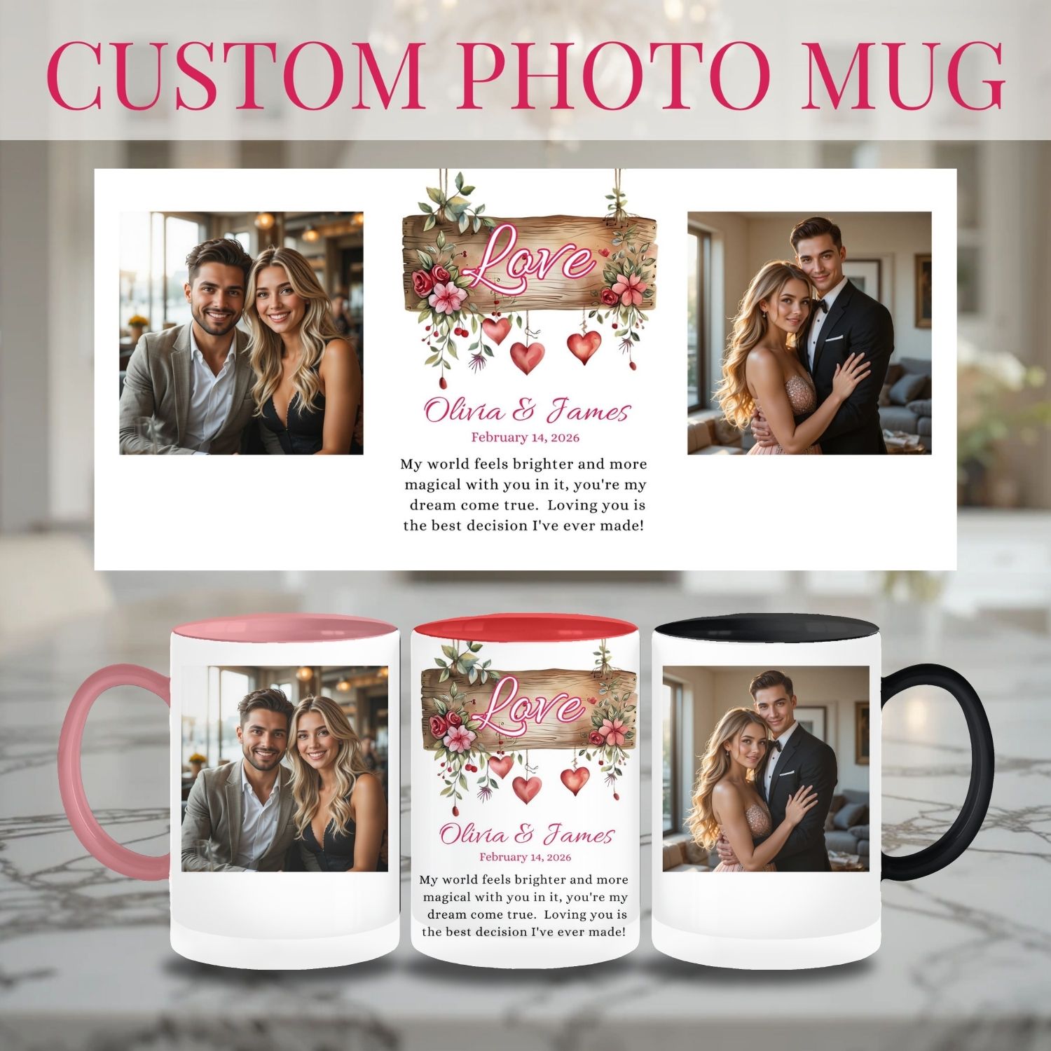 Truly Personalized Photo Mug Gift | Custom Picture & Personal Message | Birthday, Mother’s Day, Valentine, Couples, Graduations product thumbnail image Truly Personalized Photo Mug Gift | Custom Picture & Personal Message | Birthday, Mother’s Day, Valentine, Couples, Graduations product thumbnail image