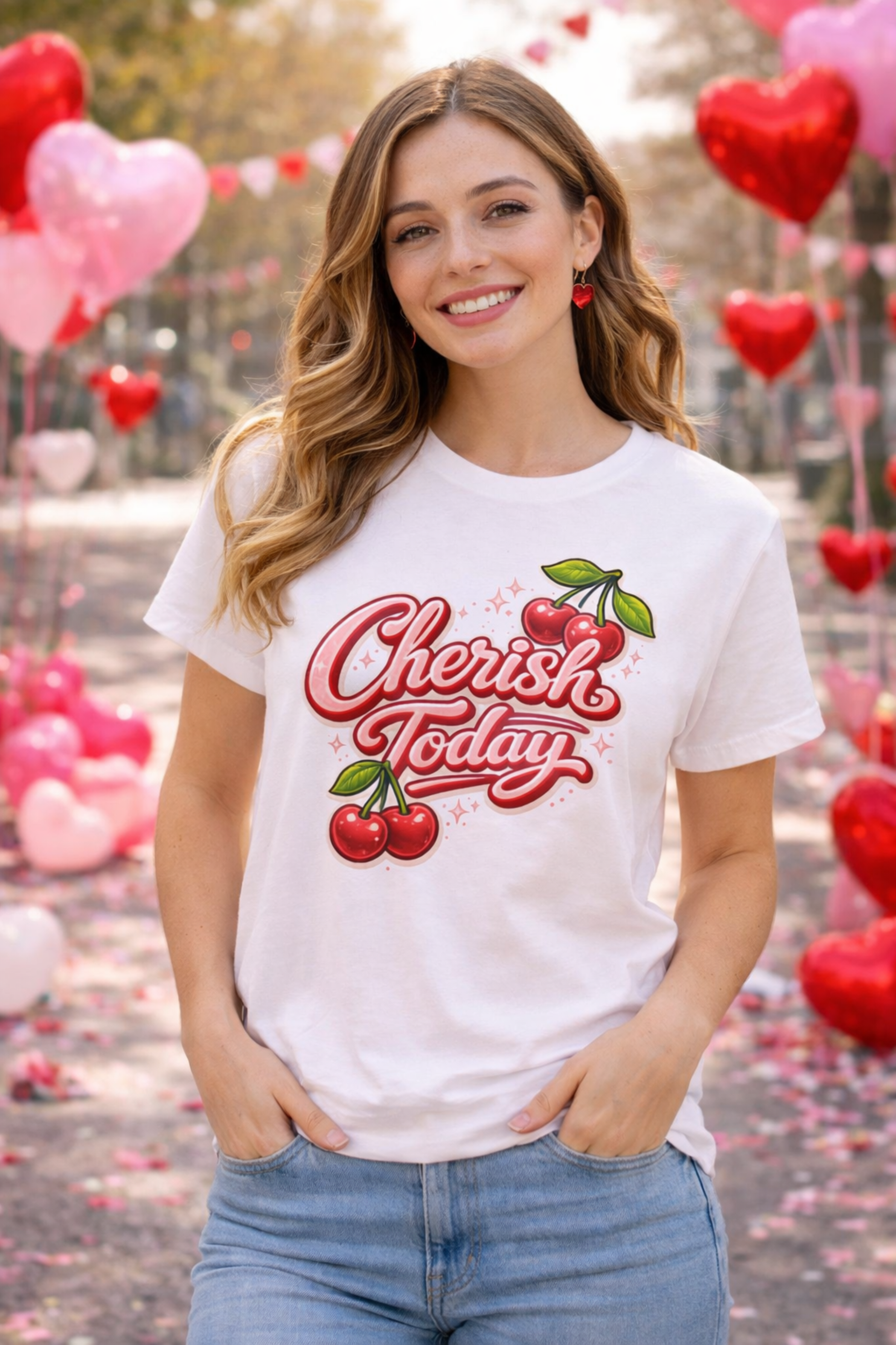 Cherish Today Cherry T-Shirt  Positive Graphic Unisex Tee 