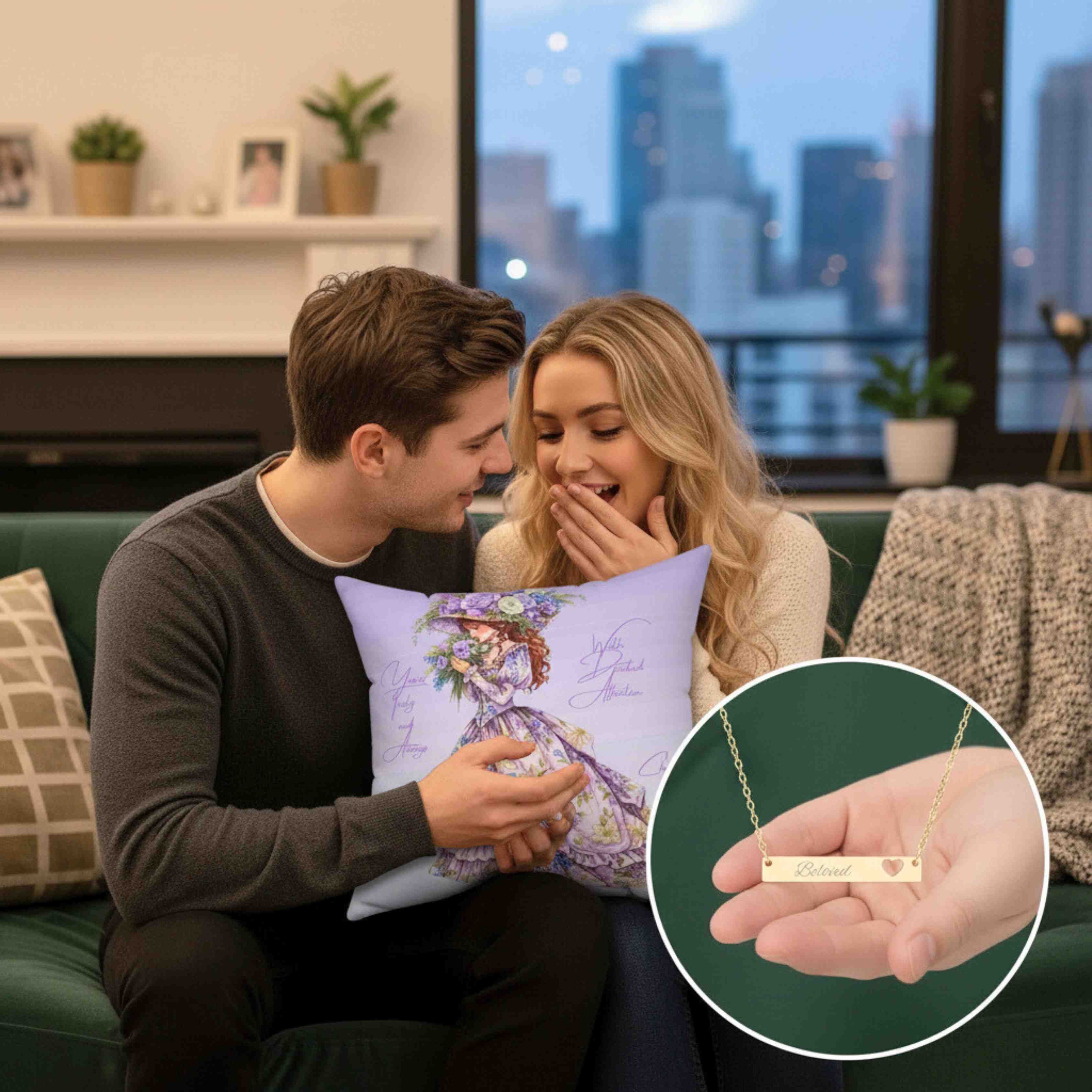 The Beloved Collection | Cutout Heart Bar Necklace, Engraved Name Bar Necklace | Personalized Bar Pendant product thumbnail image The Beloved Collection | Cutout Heart Bar Necklace, Engraved Name Bar Necklace | Personalized Bar Pendant product thumbnail image