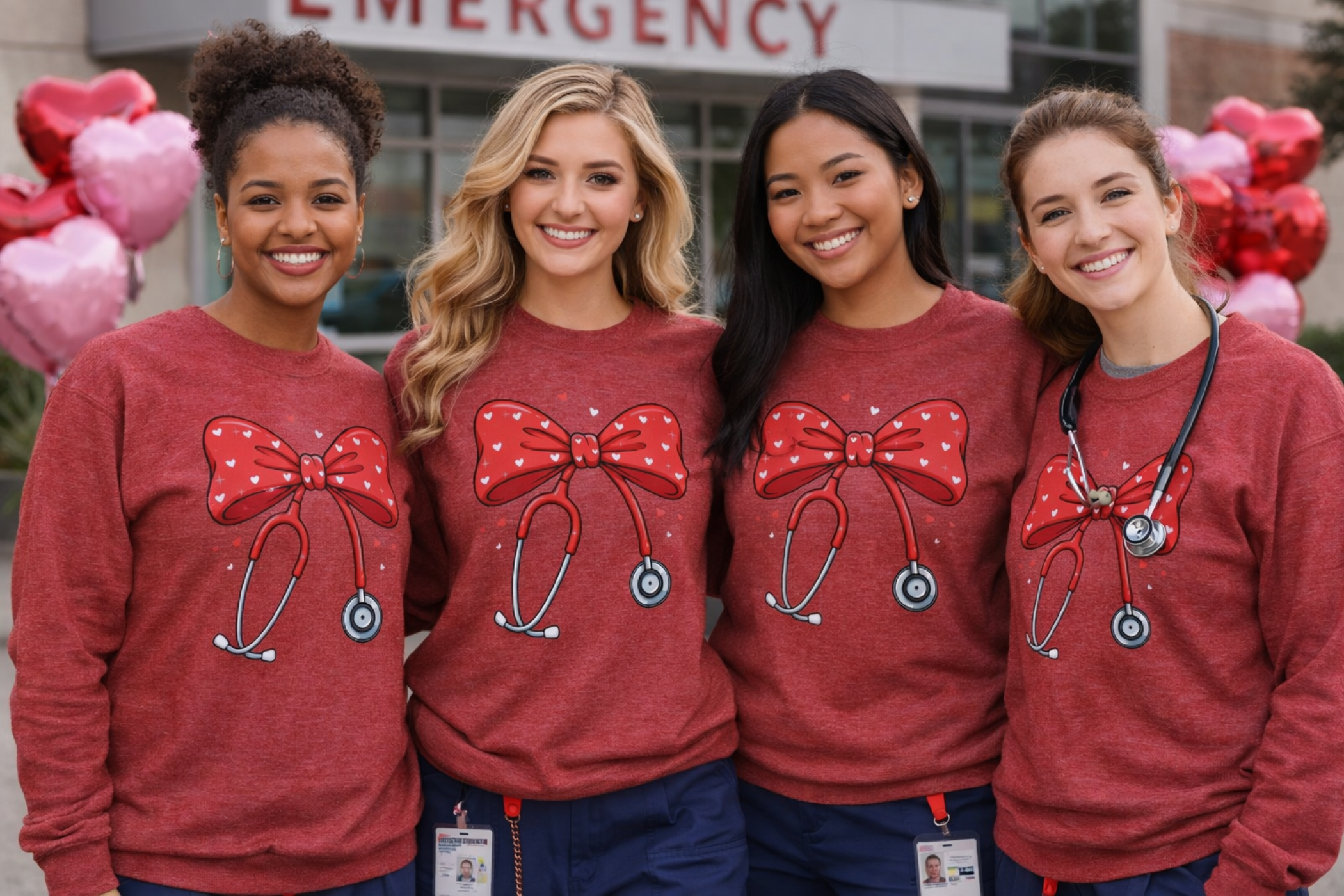 Nurse Bow Sweatshirt product thumbnail image