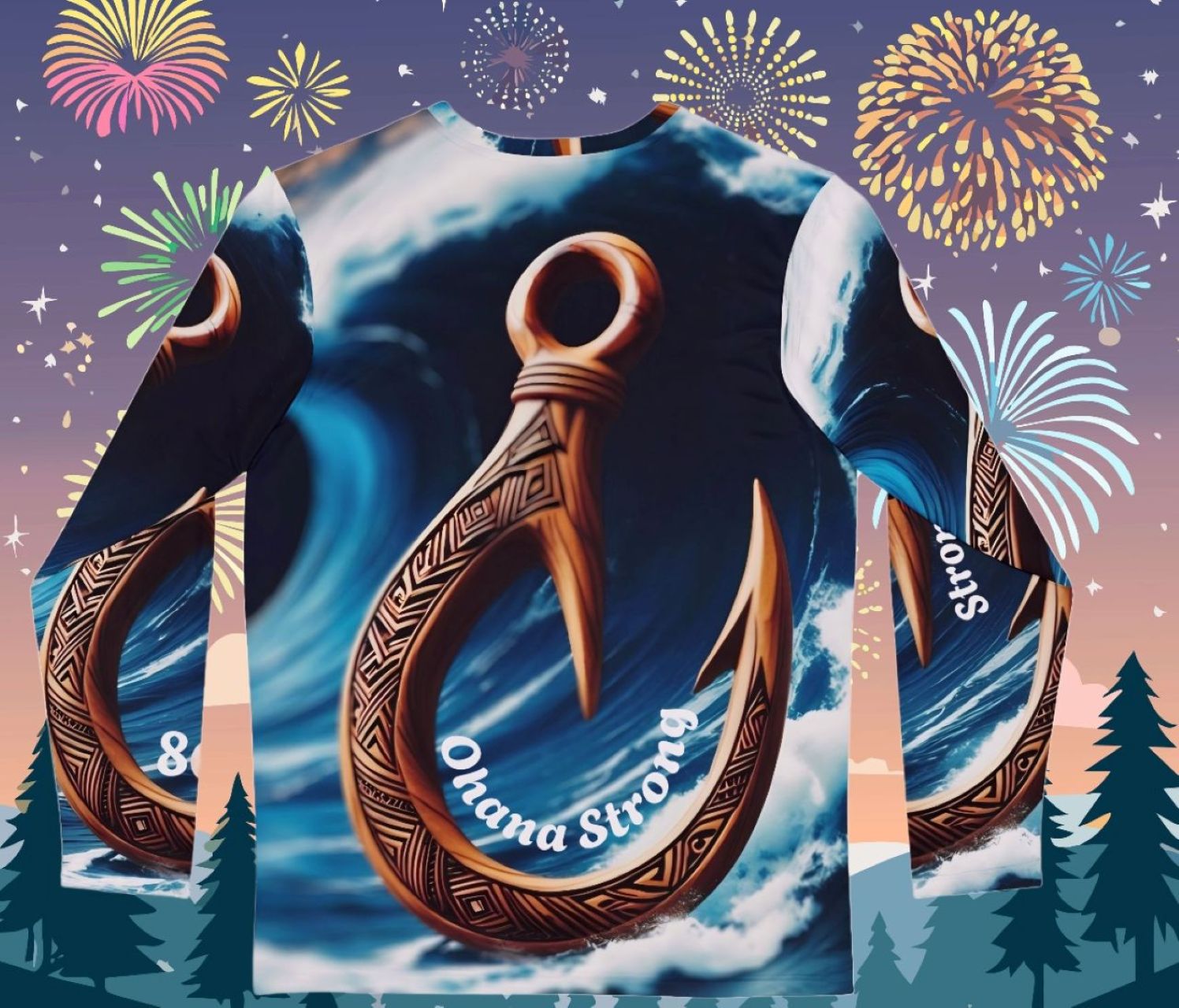 Hook &amp; Wave Long Sleeve Shirt product thumbnail image