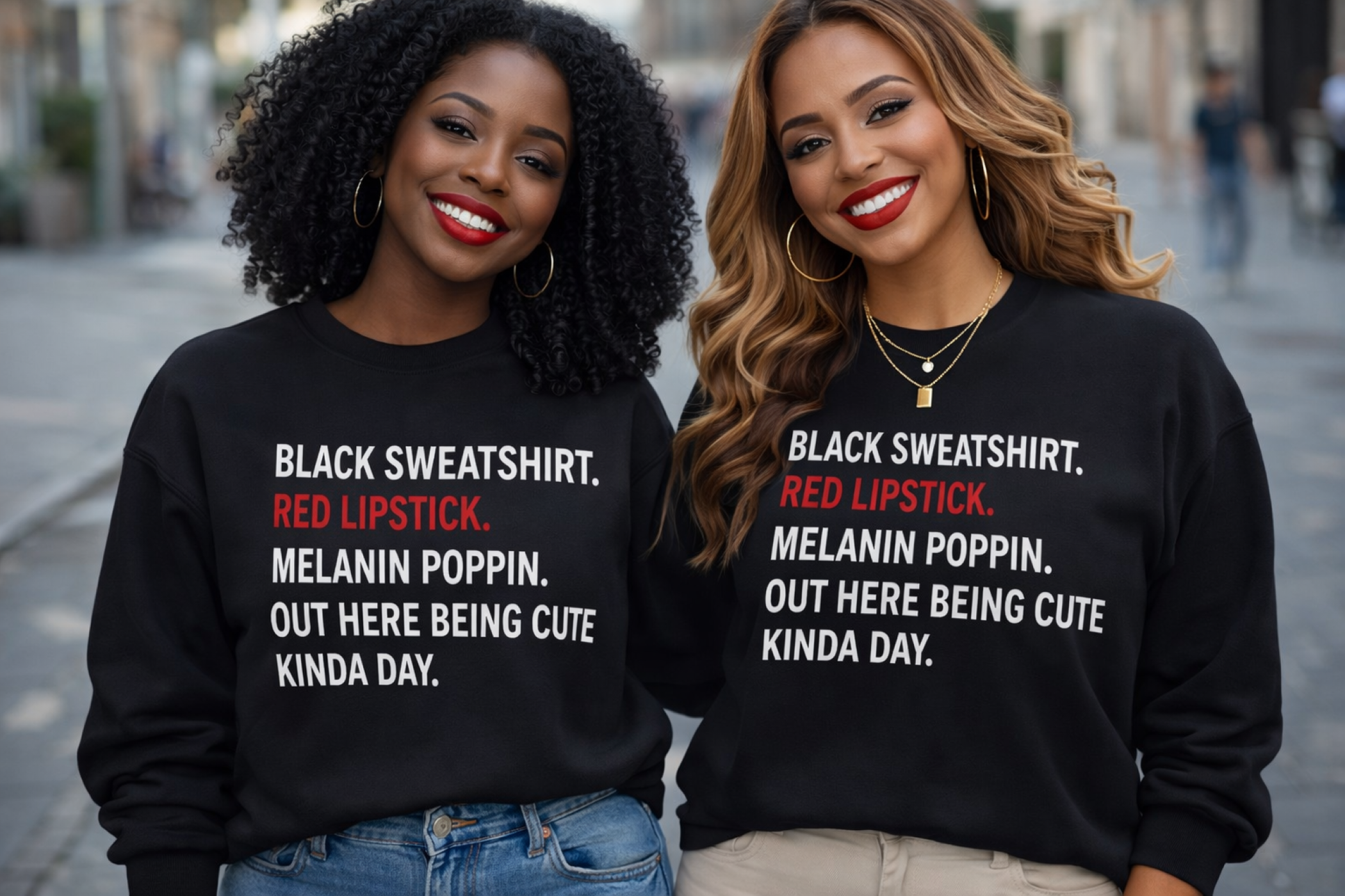 Melanin Poppin’ “Out Here Being Cute Kinda Day” Sweatshirt