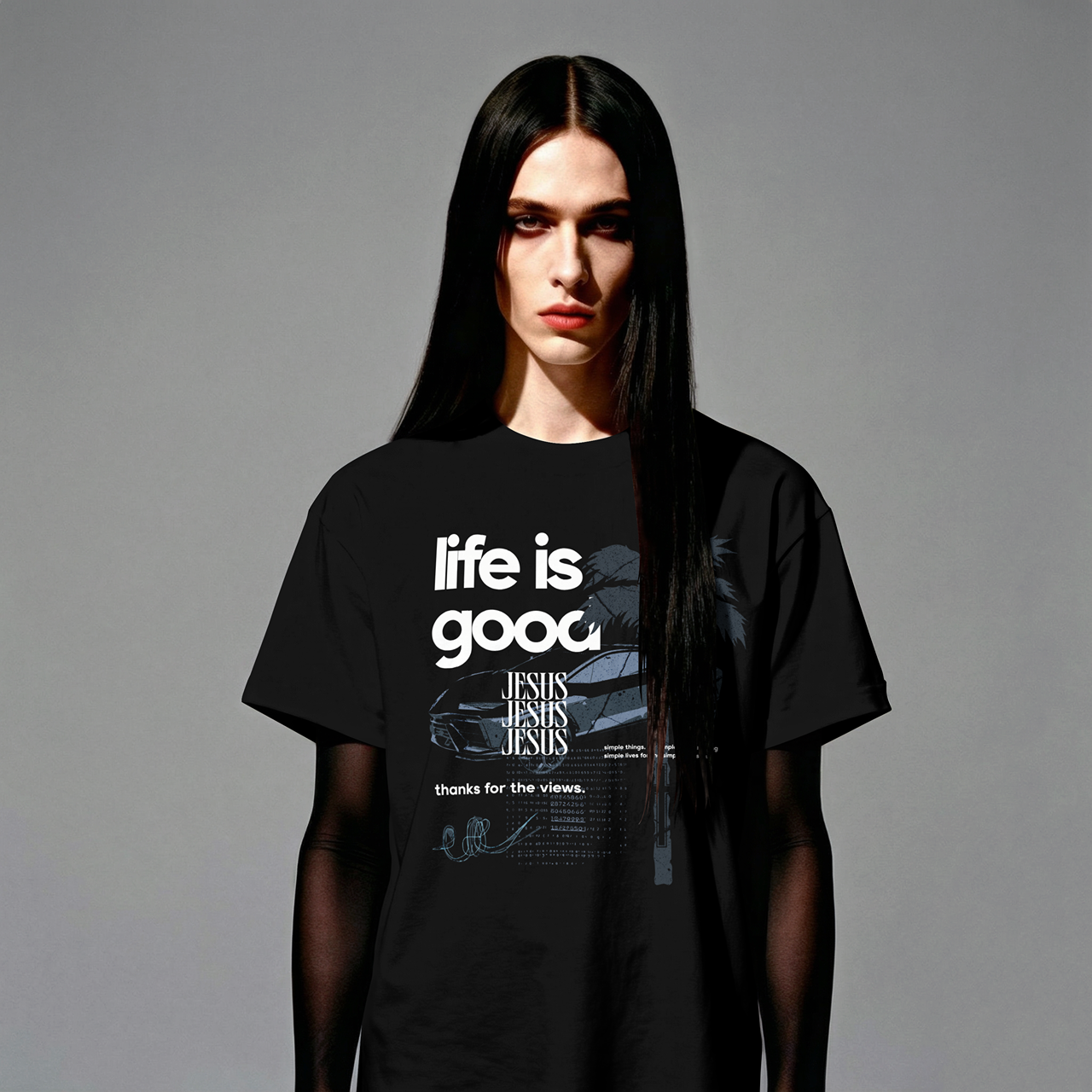 Life Is Good Jesus Graphic T-Shirt