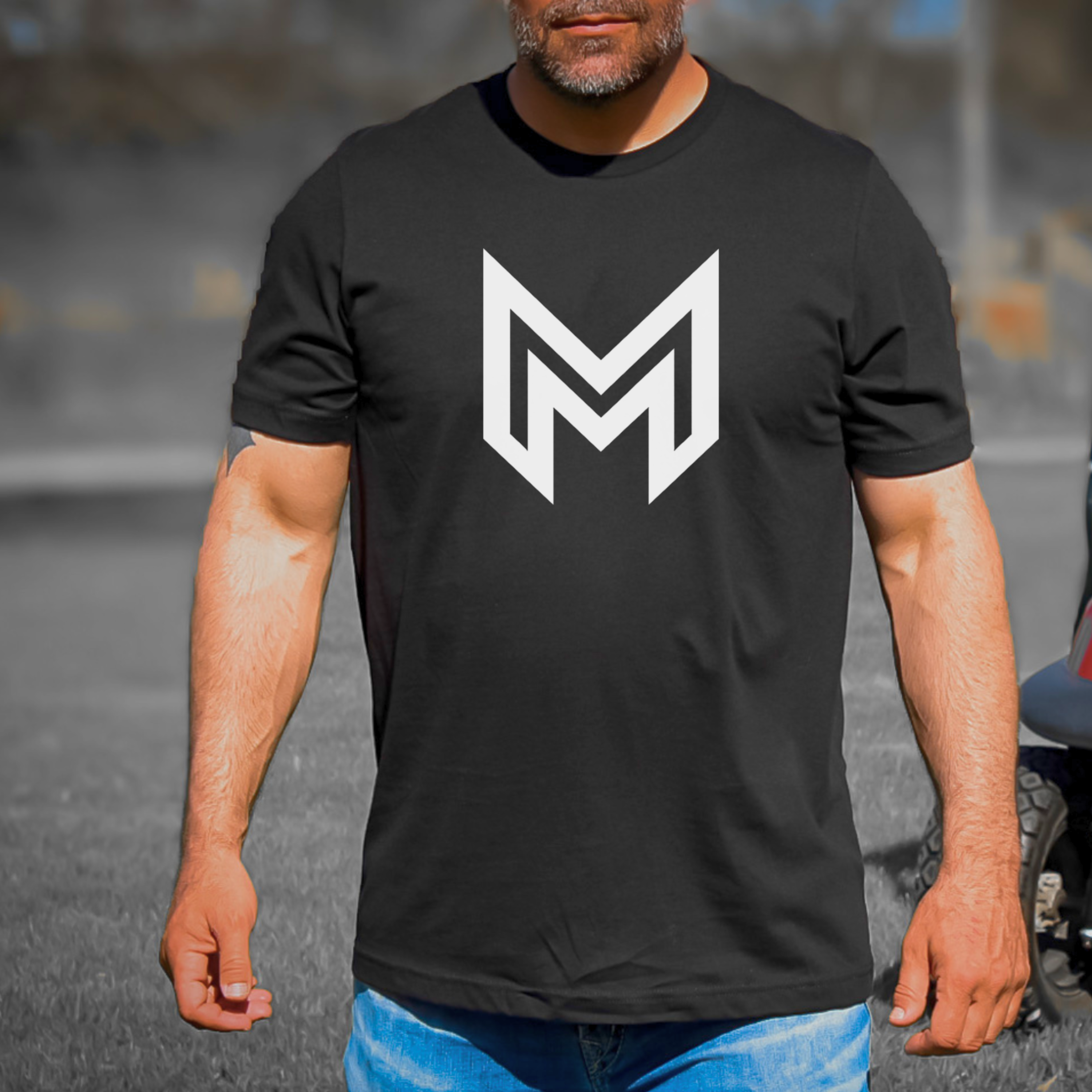 Black Tee with White "M" Logo product thumbnail image
