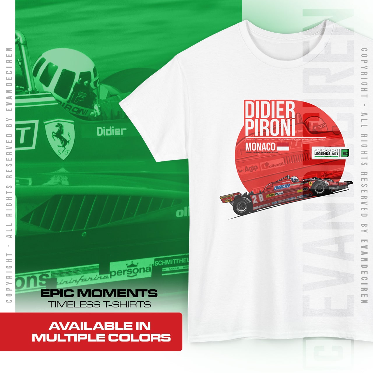 Didier Pironi 1981 Legend Art | Monaco