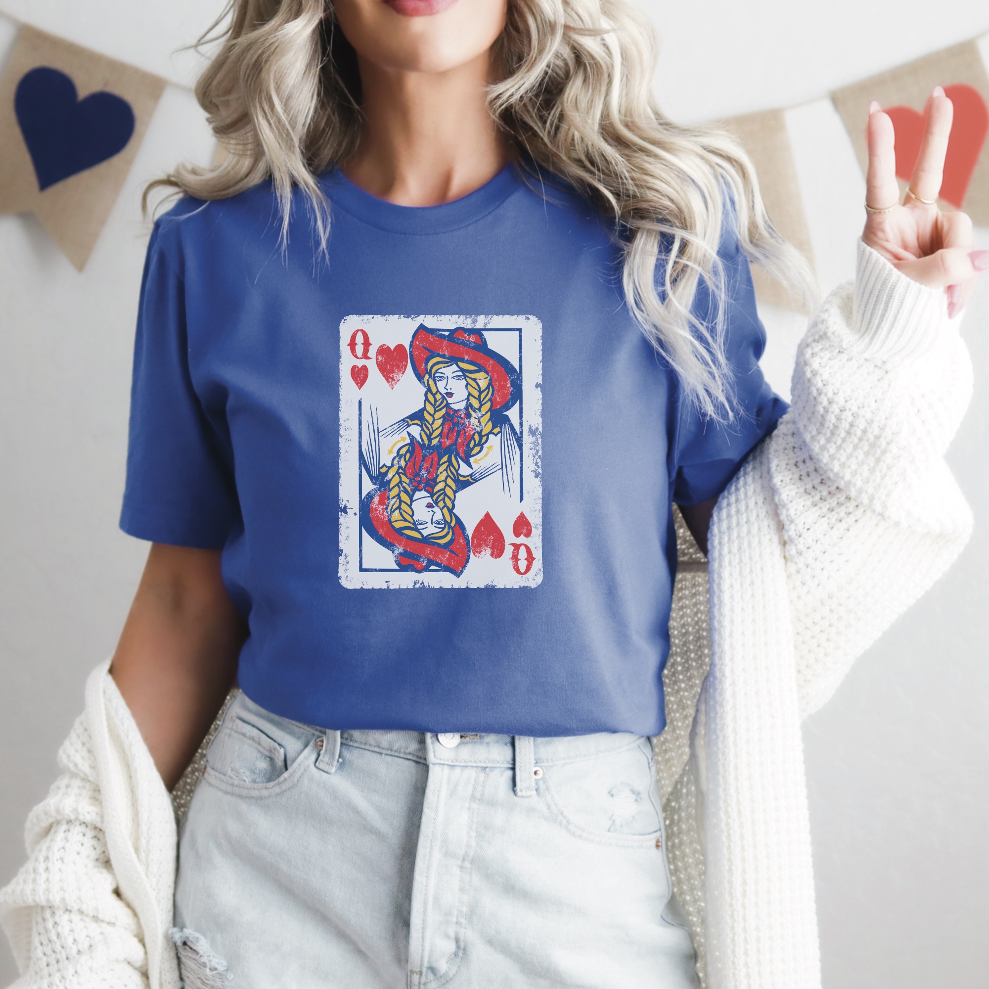 Rodeo Queen Of Hearts- Unisex Tee product thumbnail image Rodeo Queen Of Hearts- Unisex Tee product thumbnail image