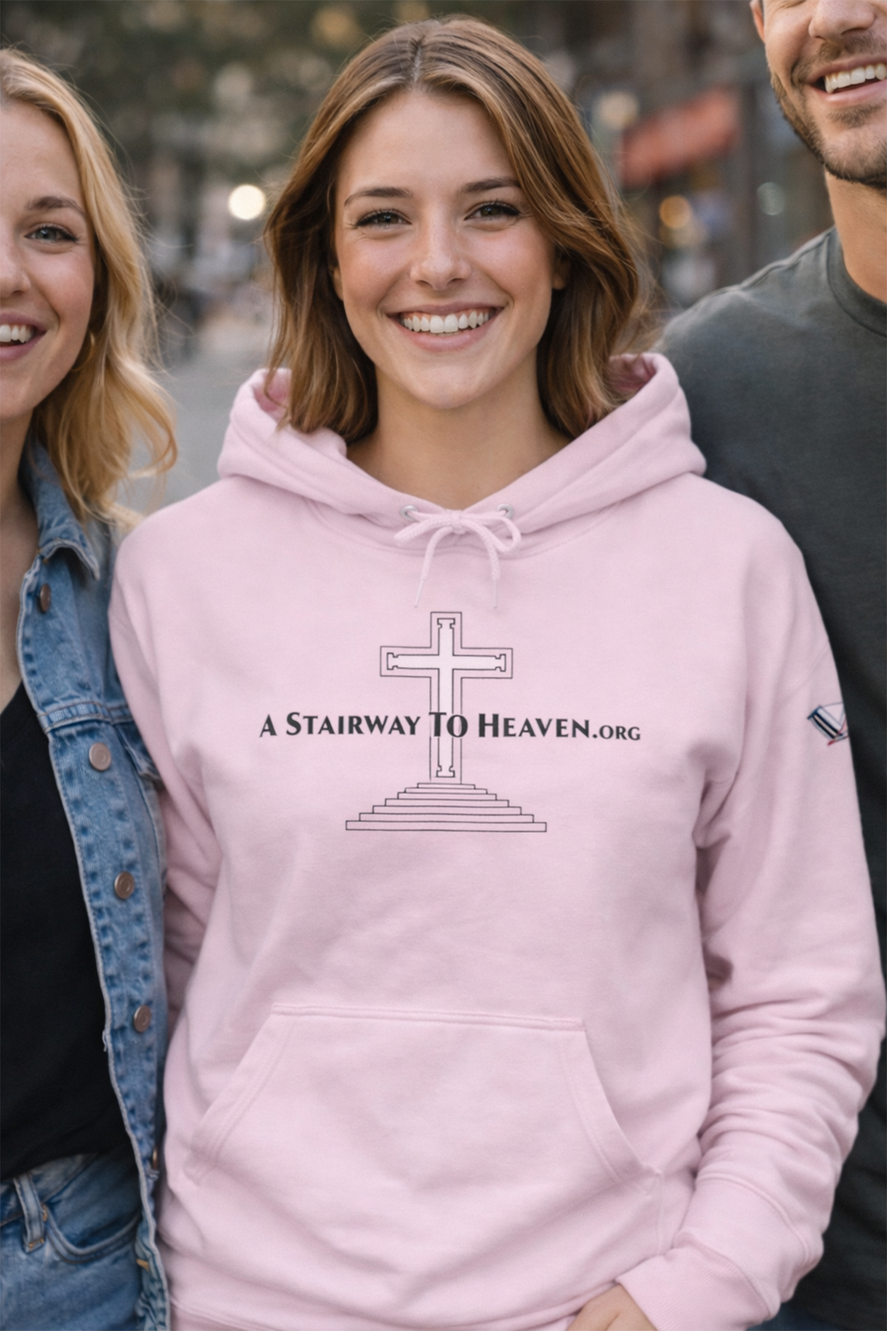 USA Gift Mall - Unisex Heavy Blend™ Hooded Sweatshirt with Inspirational Christian Cross product thumbnail image