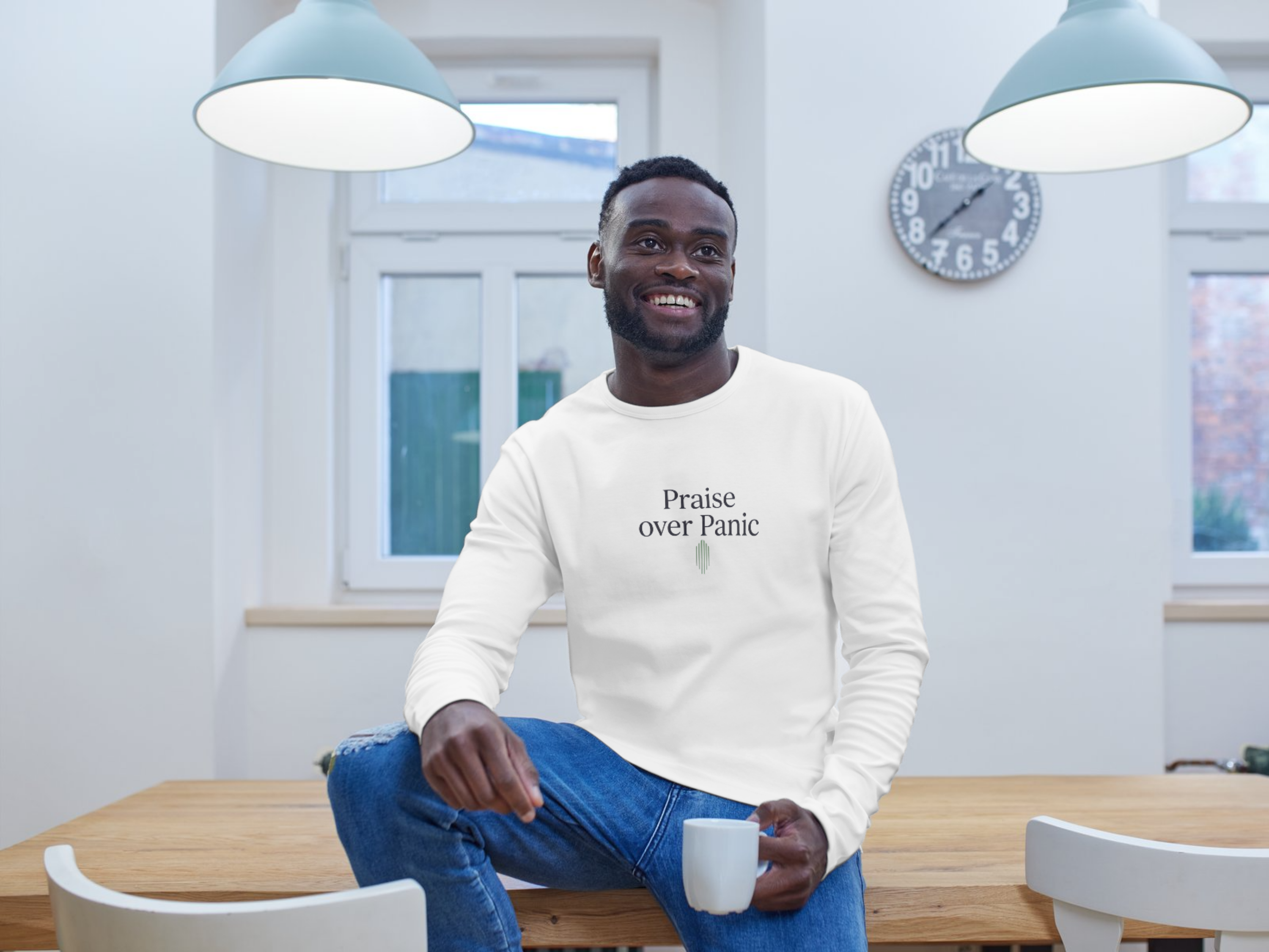 Praise Over Panic Long Sleeve Tee product thumbnail image