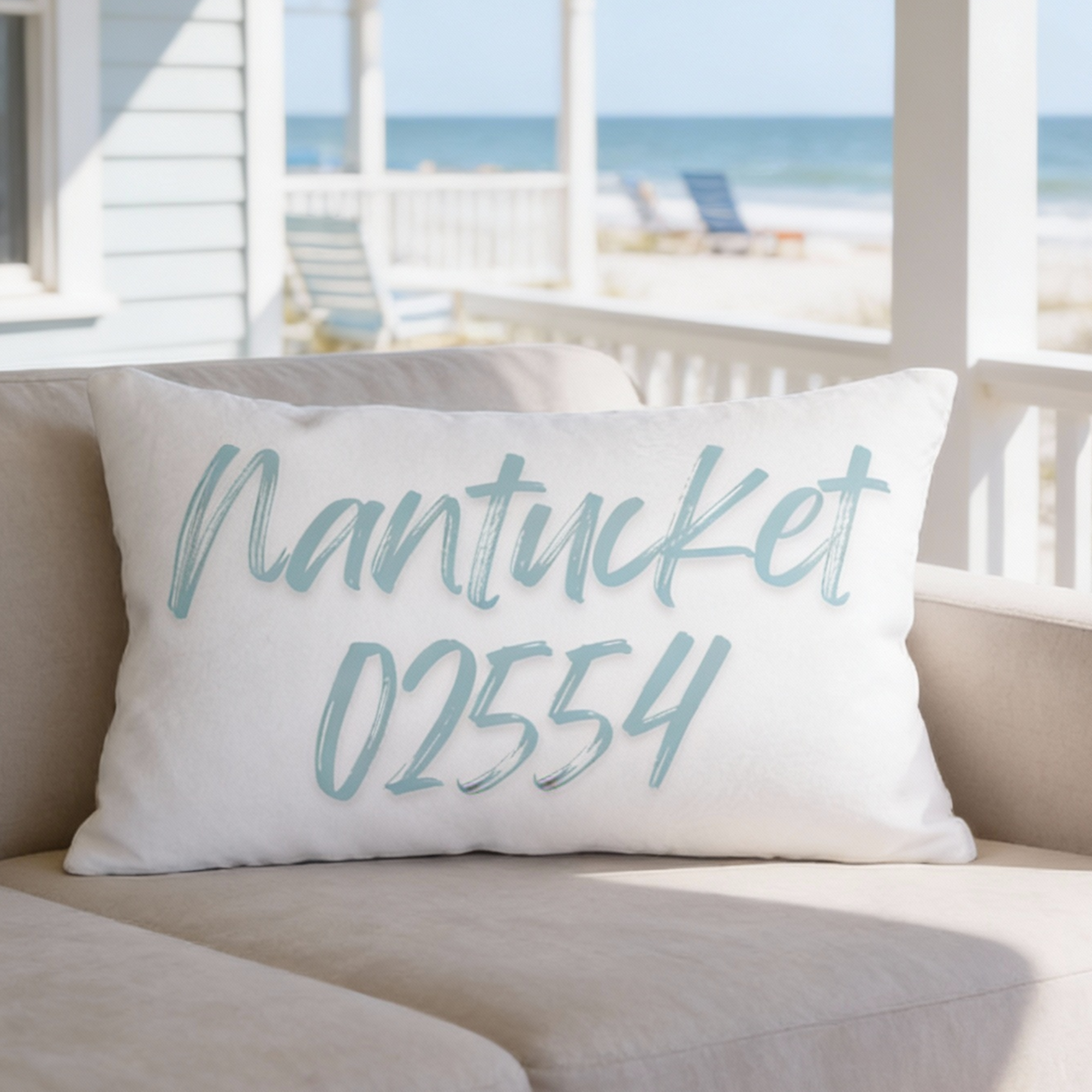 Custom City & ZIP Lumbar Pillow, Coastal Minimalist Decor, Personalized Beach House Accent, Nautical Zip Code Pillow product thumbnail image Custom City & ZIP Lumbar Pillow, Coastal Minimalist Decor, Personalized Beach House Accent, Nautical Zip Code Pillow product thumbnail image