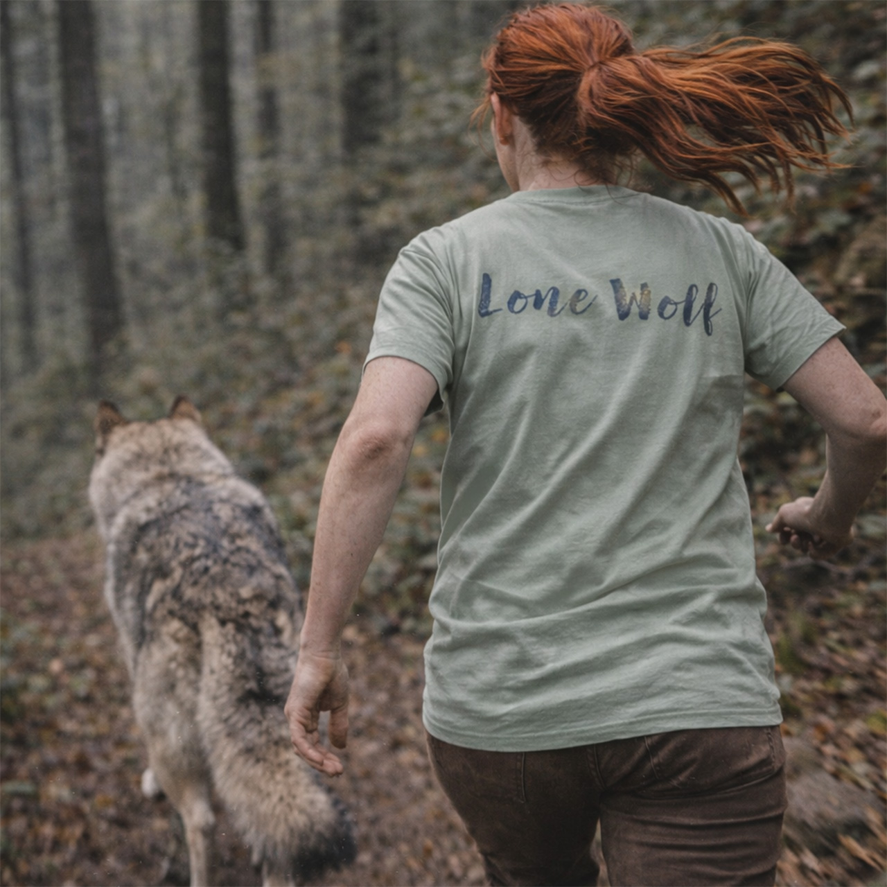 Watercolor Grey Wolf “Lone Wolf” Tee | Comfortable for Everyday Wear